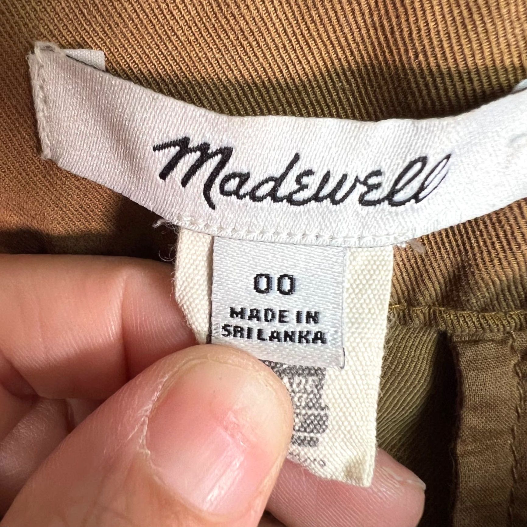 Madewell Madewell Brand Womens Pleated Wide-Leg Pants Size 00 Lyocell Cotton Blend Brown Size 24" / US 00 / IT 34 - 3 Thumbnail