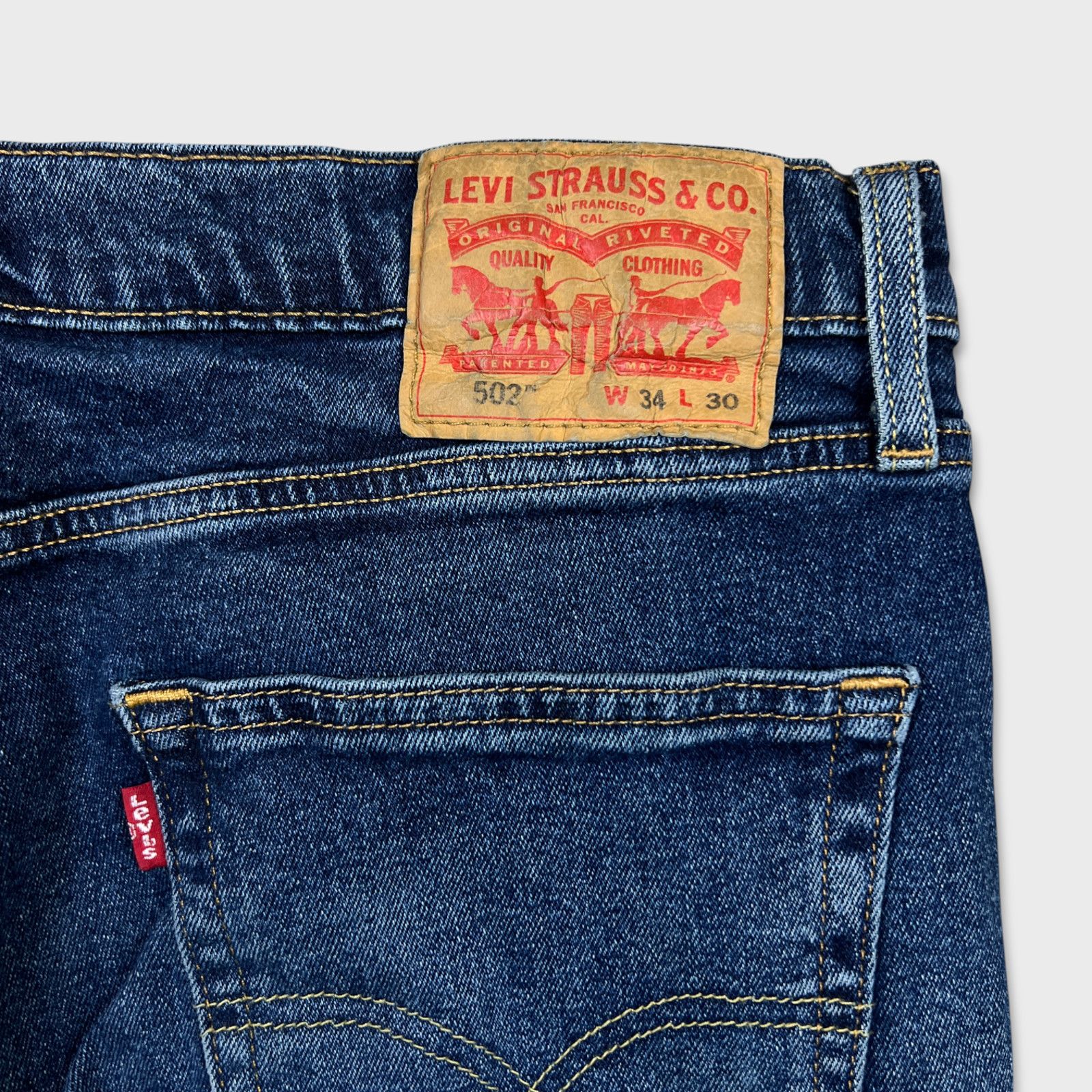Levi's × Vintage Levi's 502 Jeans 34x30 Regular Taper American Denim Pants Size US 34 / EU 50 - 8 Thumbnail