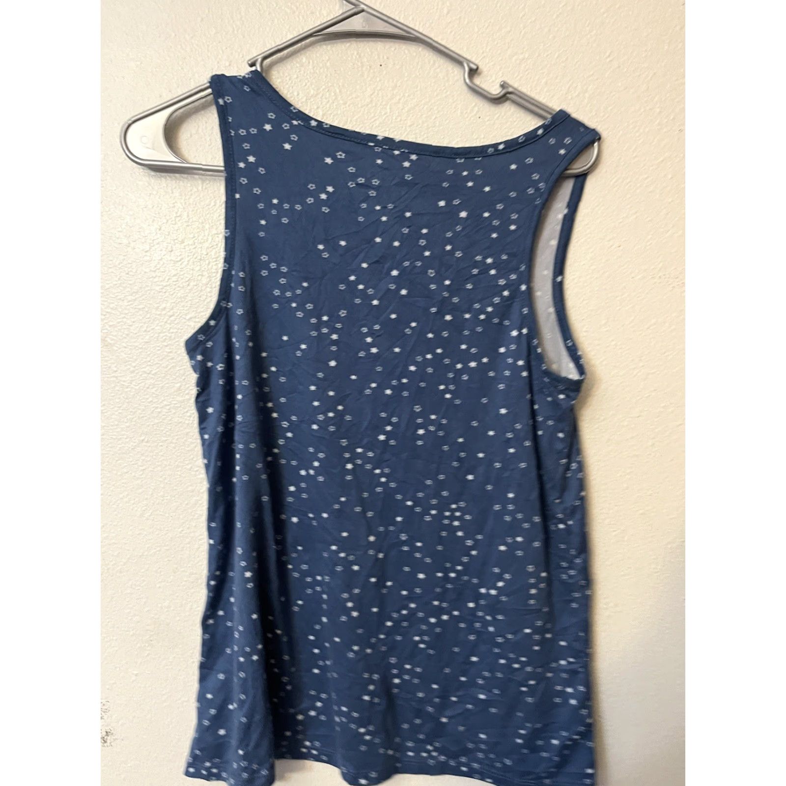 Eddie Bauer Eddie Bauer Sleepwear Tank Top Sleeveless Navy Blue Stars V-Neck S Small Blue Womens Sleep Shirt Tank Top Stars Small Eddie Bauer Size S / US 4 / IT 40 - 3 Thumbnail