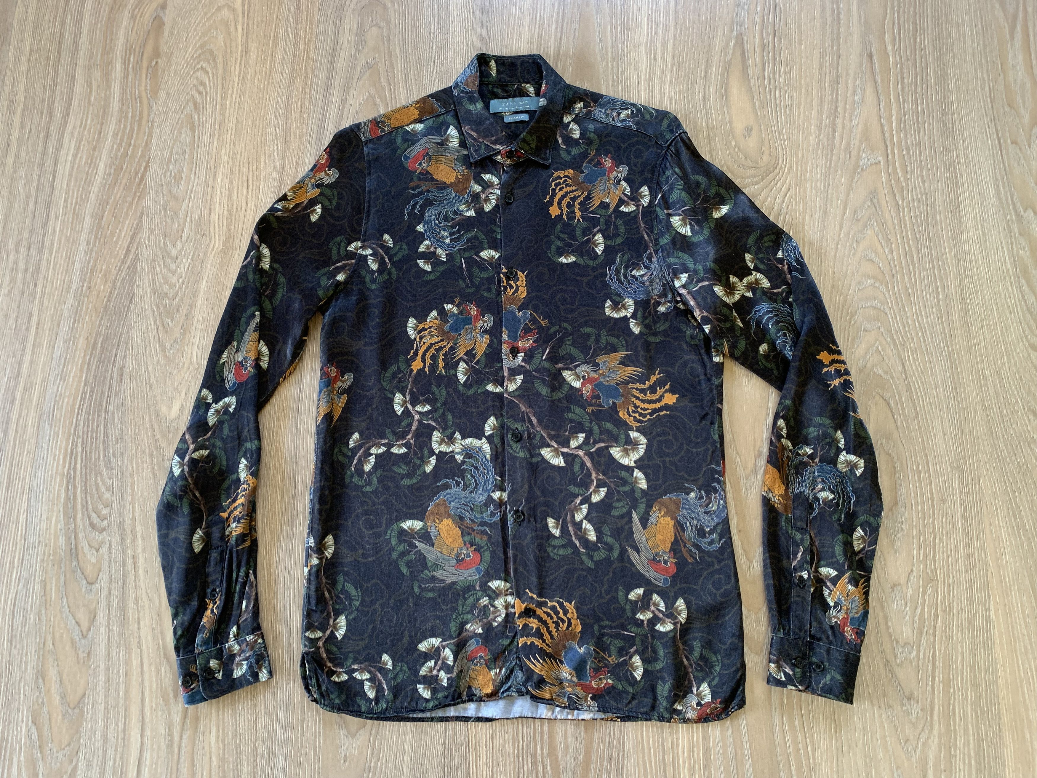 Designer × Zara Zara Man Regular Fit Long Sleeve Printed Shirt Size US S / EU 44-46 / 1 - 2 Thumbnail