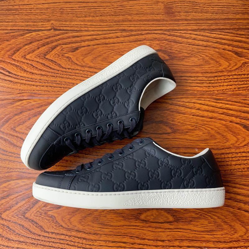Gucci Gucci Low-Top Leather Sneakers in Blue - Size US 9.5 / EU 42-43 - 7 Thumbnail