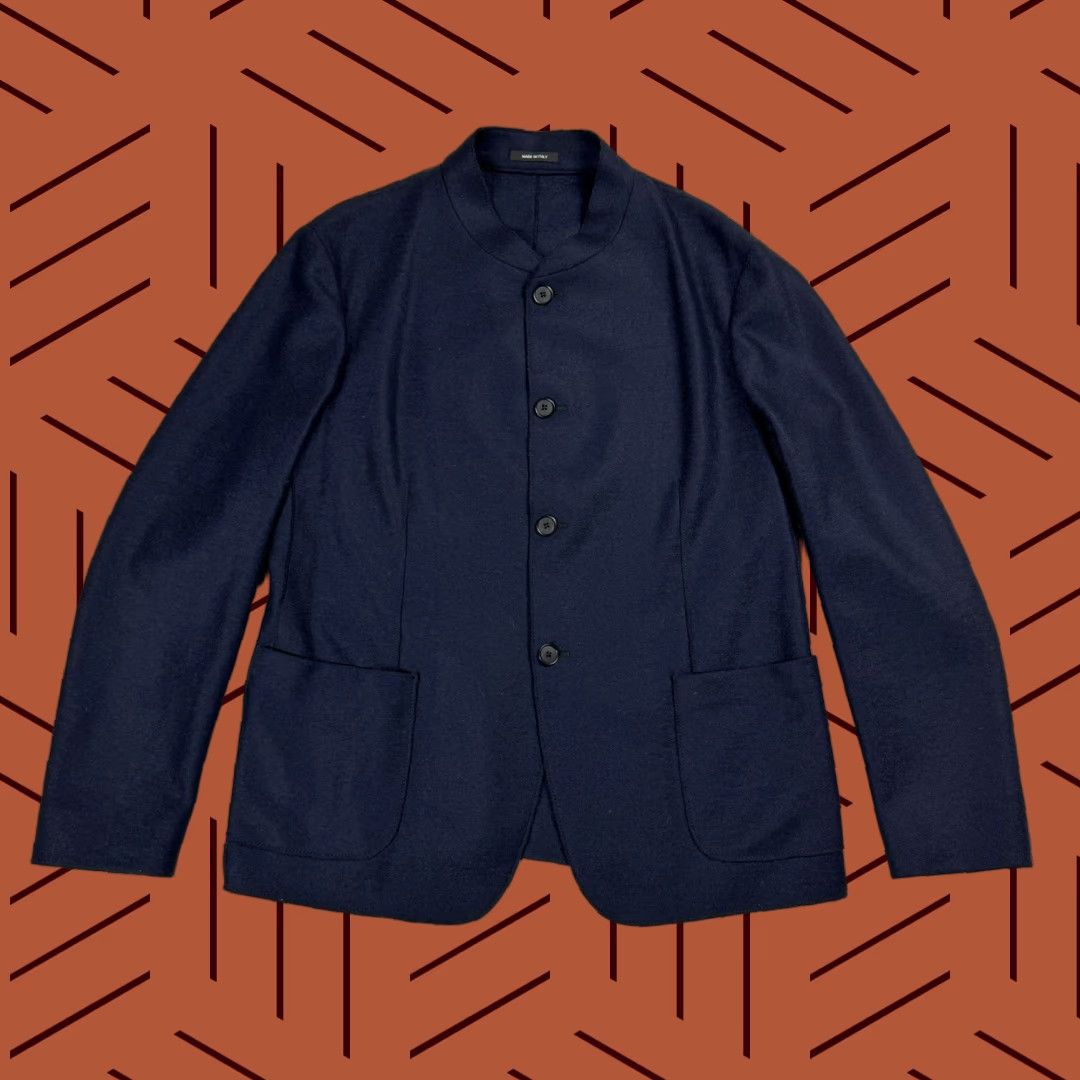 Giorgio Armani GIORGIO ARMANI JACKET BLOUSON ITALY NAVY WOOL UNSTRUCTURED 44 US NWT Size US S / EU 44-46 / 1 - 1 Thumbnail