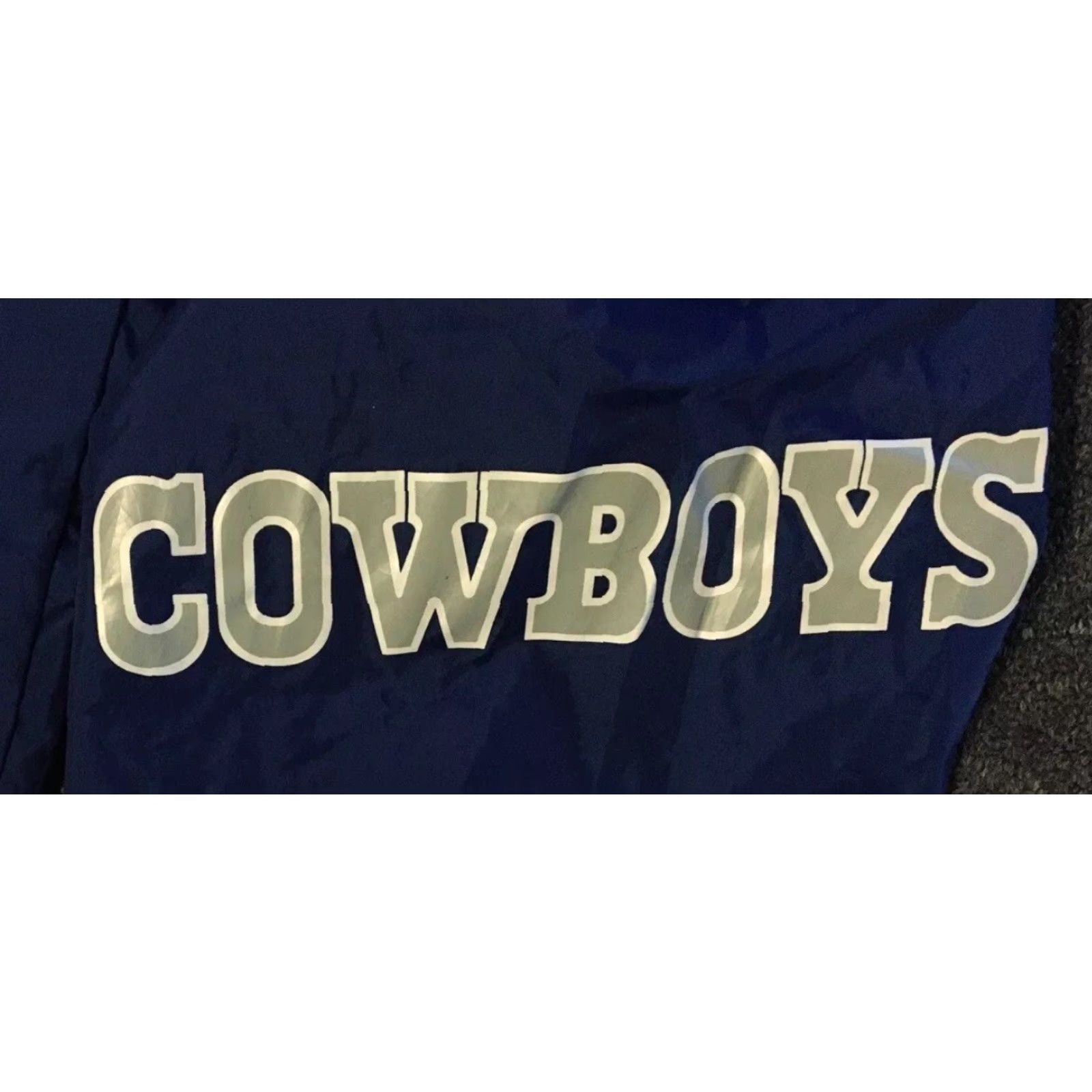 NFL VINTAGE 90s Dallas Cowboys Windbreaker Pants S NFL Football Track Grunge PE School Sports USA Mens Size US 29 - 2 Thumbnail