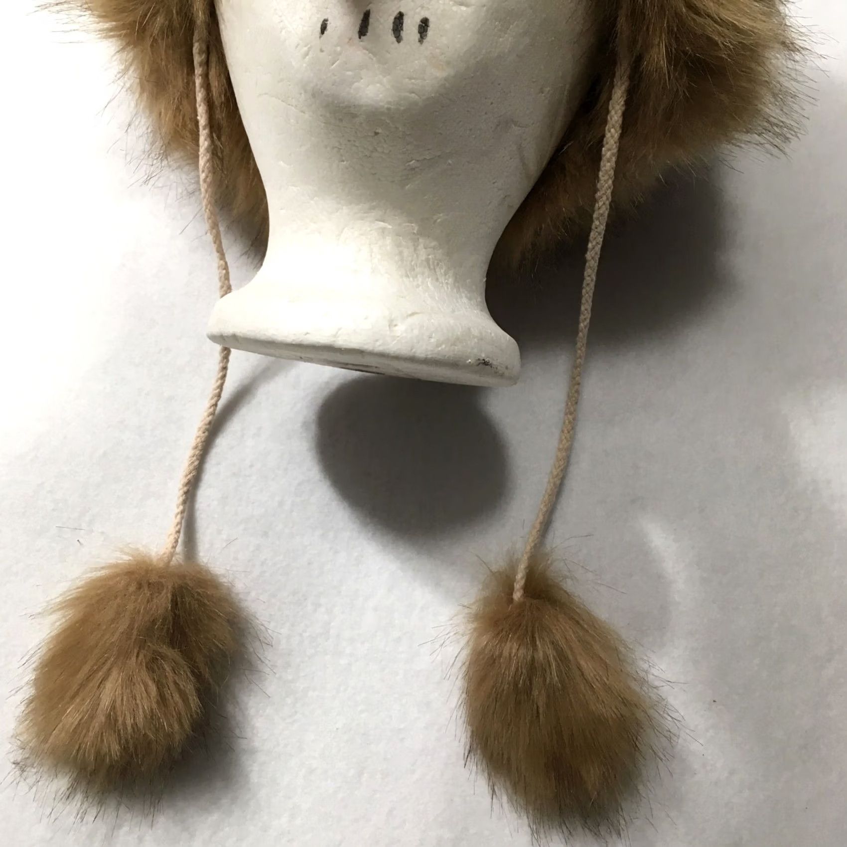 Vintage minky beige Knit Hat Beanie Faux Fur Trim Winter Warm Cute Unisex Adults One Size Casual Winter Beanie Fur Trim Hats Mens Womens Boys Girls Size ONE SIZE - 6 Thumbnail