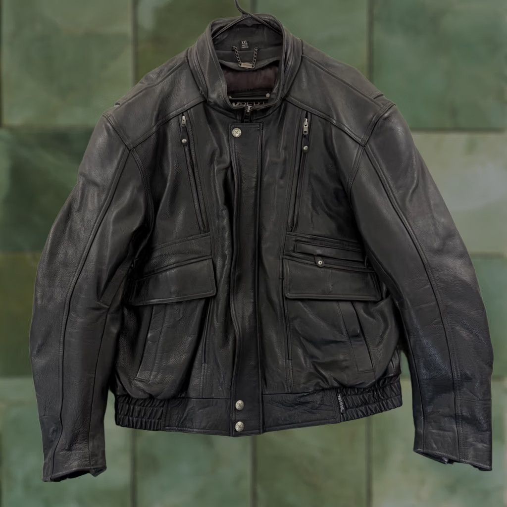 Vintage VINTAGE Xpert Performance Gear Jacket Mens 2XL Black Leather Motorcycle Biker Size US XXL / EU 58 / 5 - 1 Thumbnail