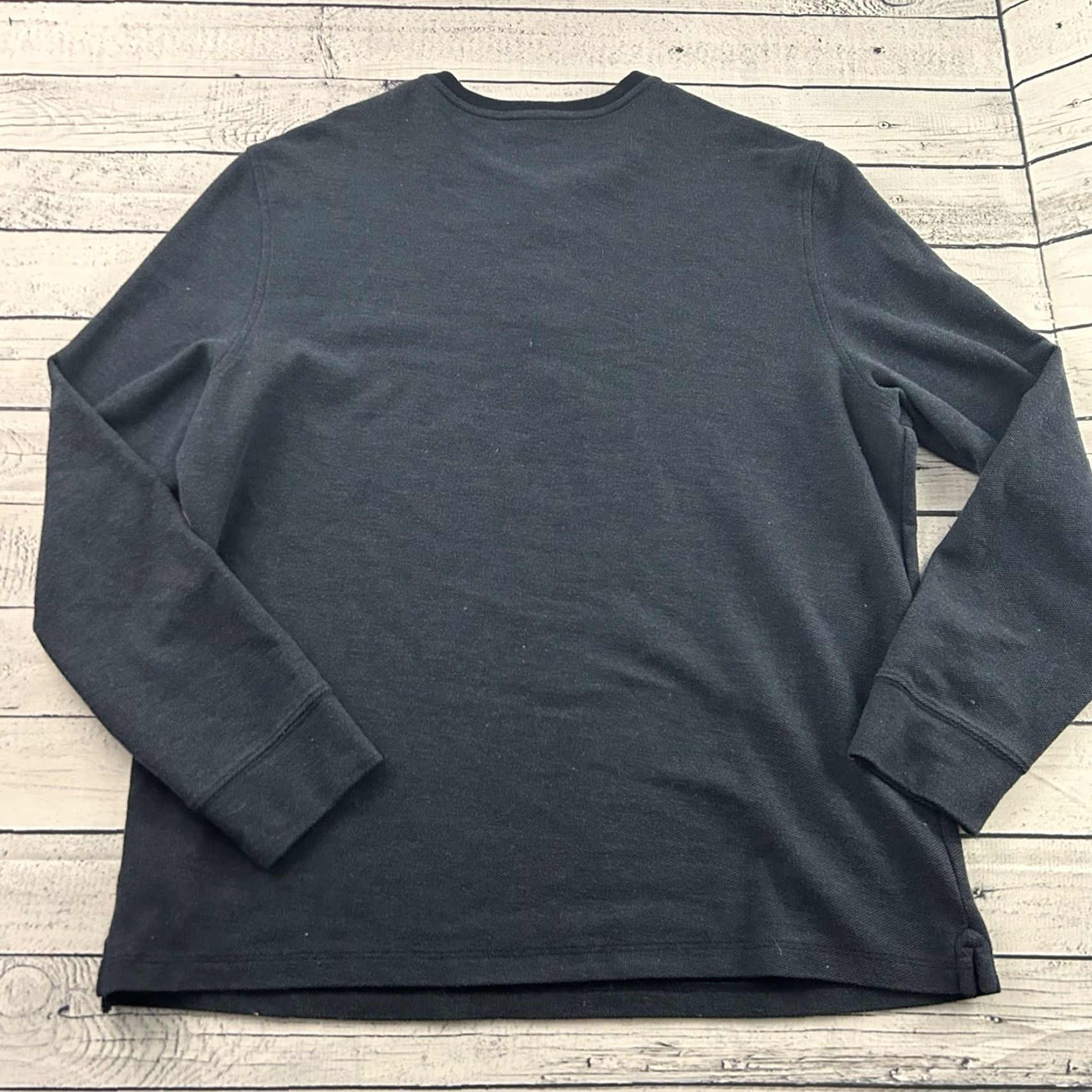 UNTUCKit UNTUCKit Saunter Long Sleeve Cotton Modal Henley Shirt Men's XL Blue Size US XL / EU 56 / 4 - 5 Thumbnail