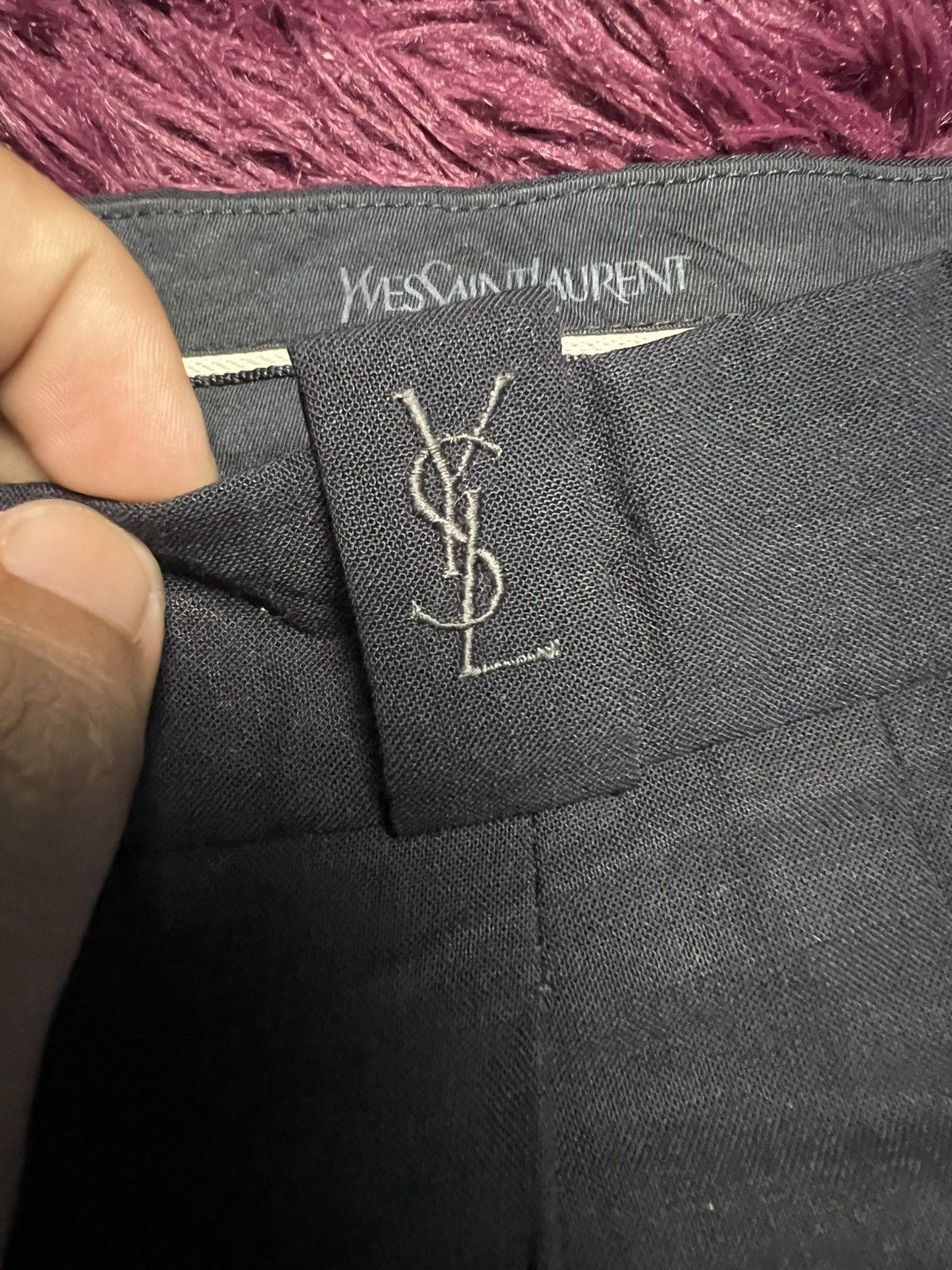 Yves Saint Laurent Vintage Yves Saint Laurent Pour Homme Pleated Trousers (45) Size US 35 - 5 Thumbnail