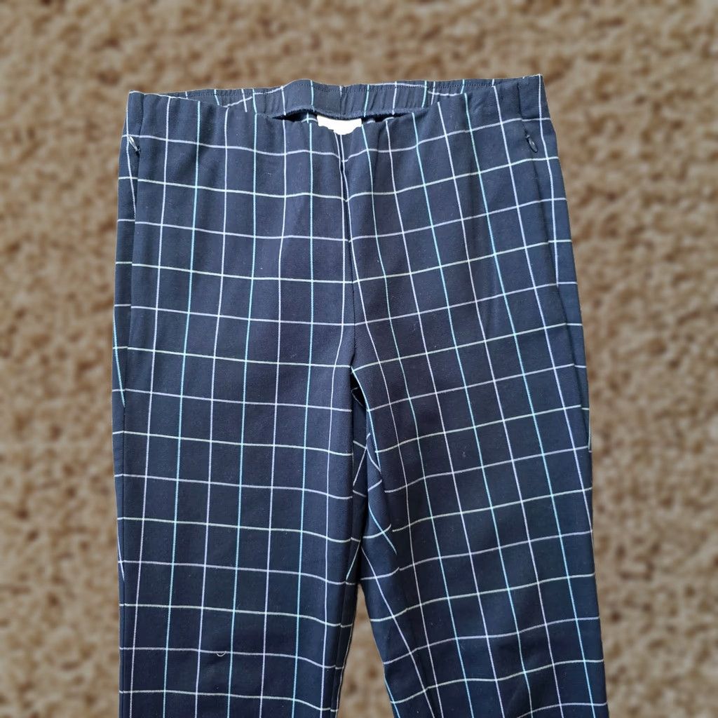 J. Jill J. Jill Pants Womens Size 10 Blue Plaid Stretch Ponte Ankle Regular Fit Tapered Casual Career Dressy Womens Size 24" / US 00 / IT 34 - 1 Thumbnail