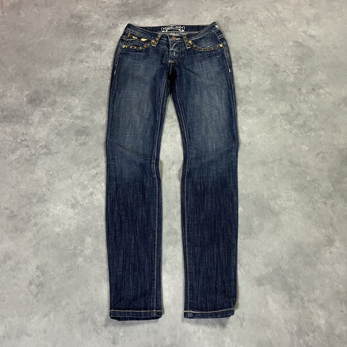 Robins Jeans 2000s Robin’s Jean - Punk Studded Gold Wing y2k Skinny Denim Size US 26 / EU 42 - 2 Thumbnail