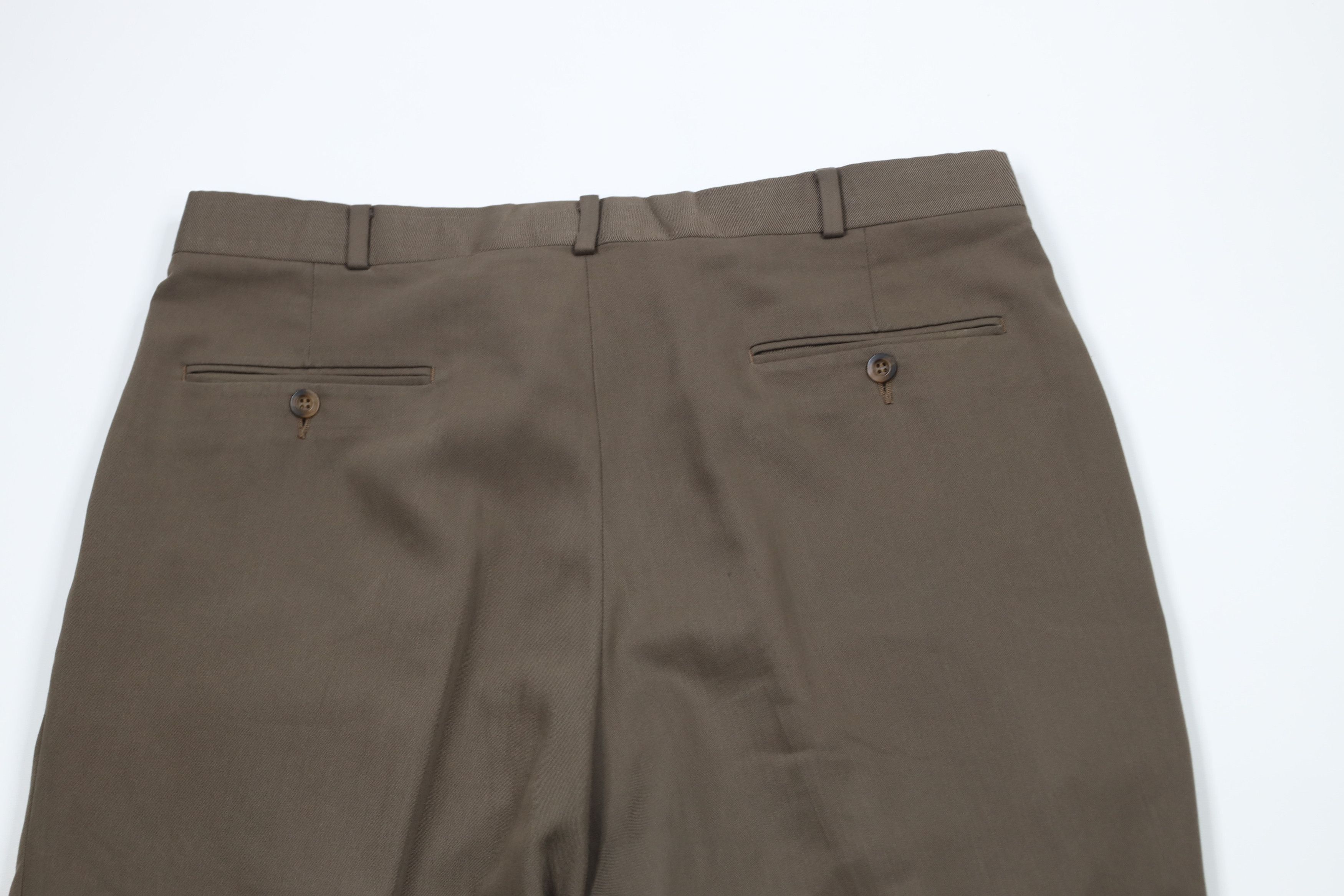Levi's × Vintage Vintage 90s Levis Wide Leg Pleated Chino Pants Brown USA Size US 36 / EU 52 - 13 Thumbnail