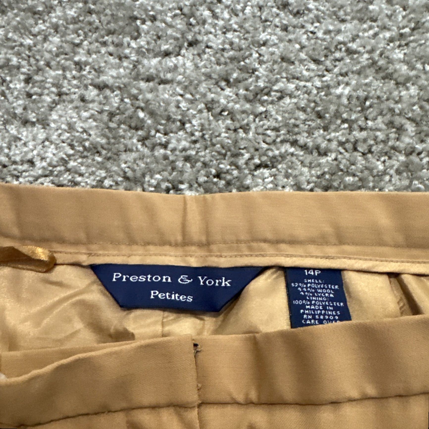 Preston & York Preston & York Dress Pants Women's 14P Petite Khaki Pants Flat Front 32W 28in Straight Size 24" / US 00 / IT 34 - 6 Thumbnail
