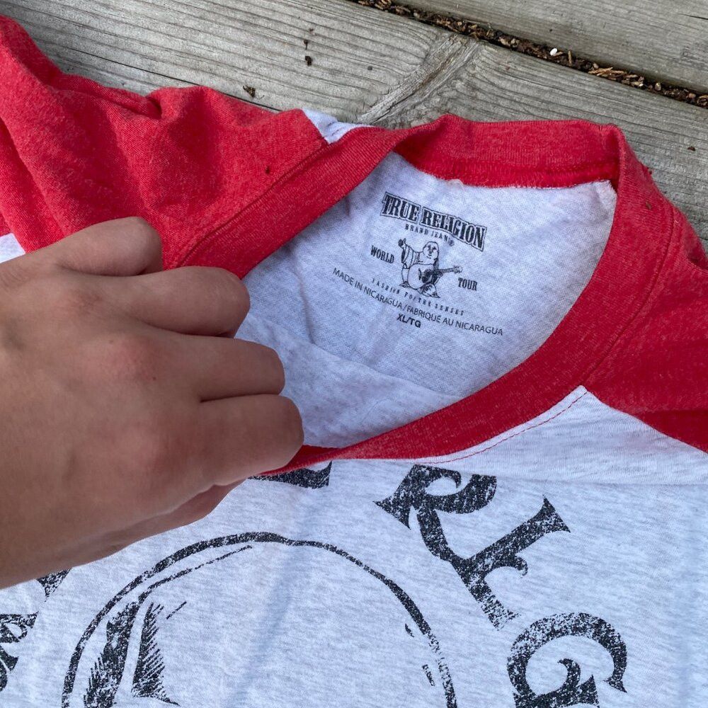True Religion × Vintage True Religion Graphic T Shirt Skull Long Sleeve XL Size US XL / EU 56 / 4 - 3 Thumbnail
