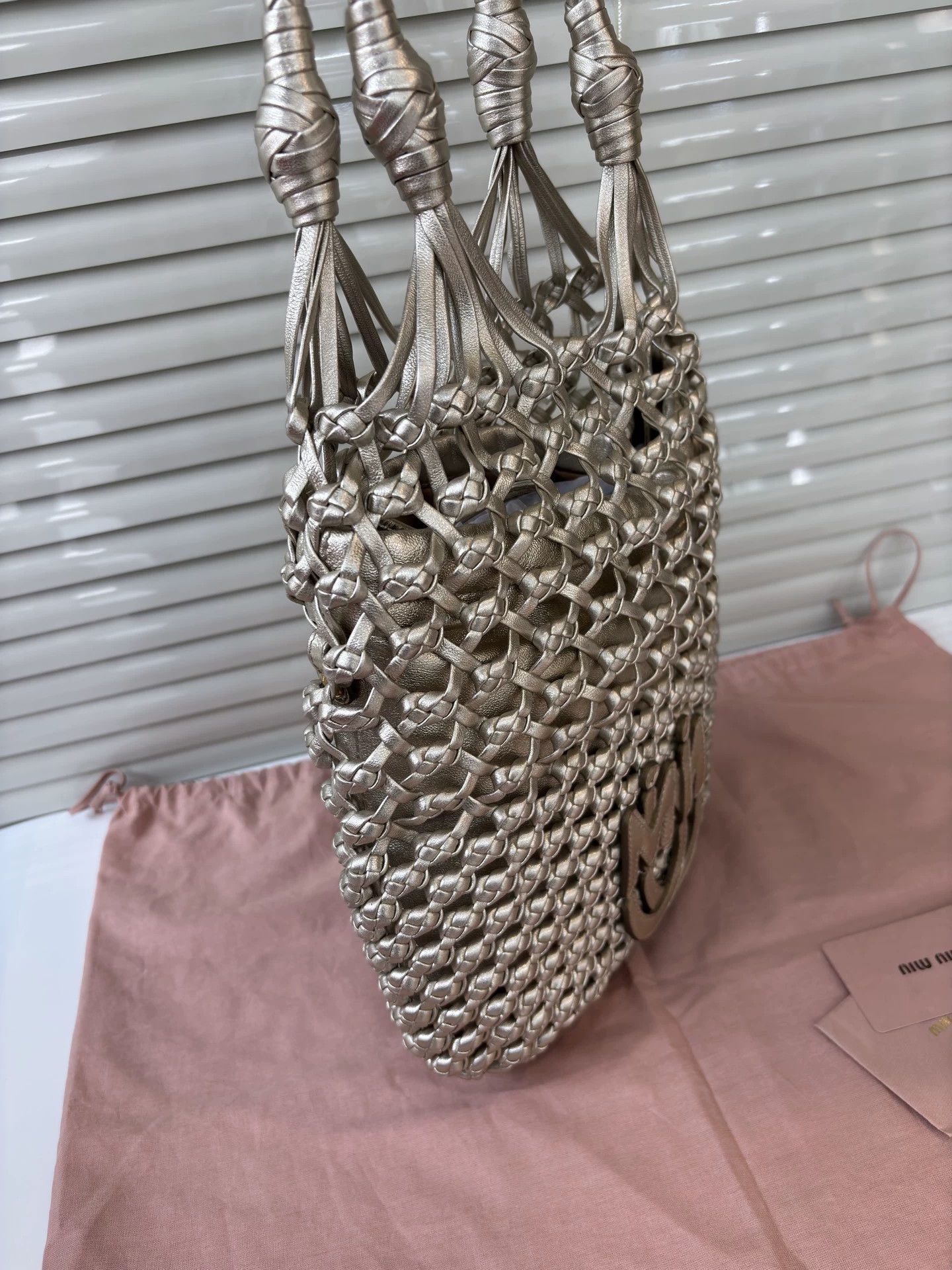 Miu Miu MIU MIU Pyrite Fringe Suede Leather Tote 27x25x7 Size ONE SIZE - 4 Thumbnail