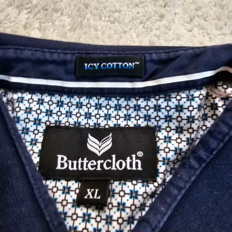 Other Buttercloth Icy Cotton Polo Mens Navy Blue Extra Large XL Size US XL / EU 56 / 4 - 6 Thumbnail