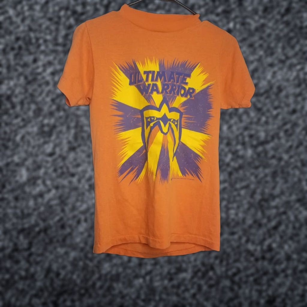 Vintage VINTAGE Ultimate Warrior WWF Tee Men S T-Shirt Orange 1991 Single Stitch Graphic Tee Size US S / EU 44-46 / 1 - 1 Thumbnail