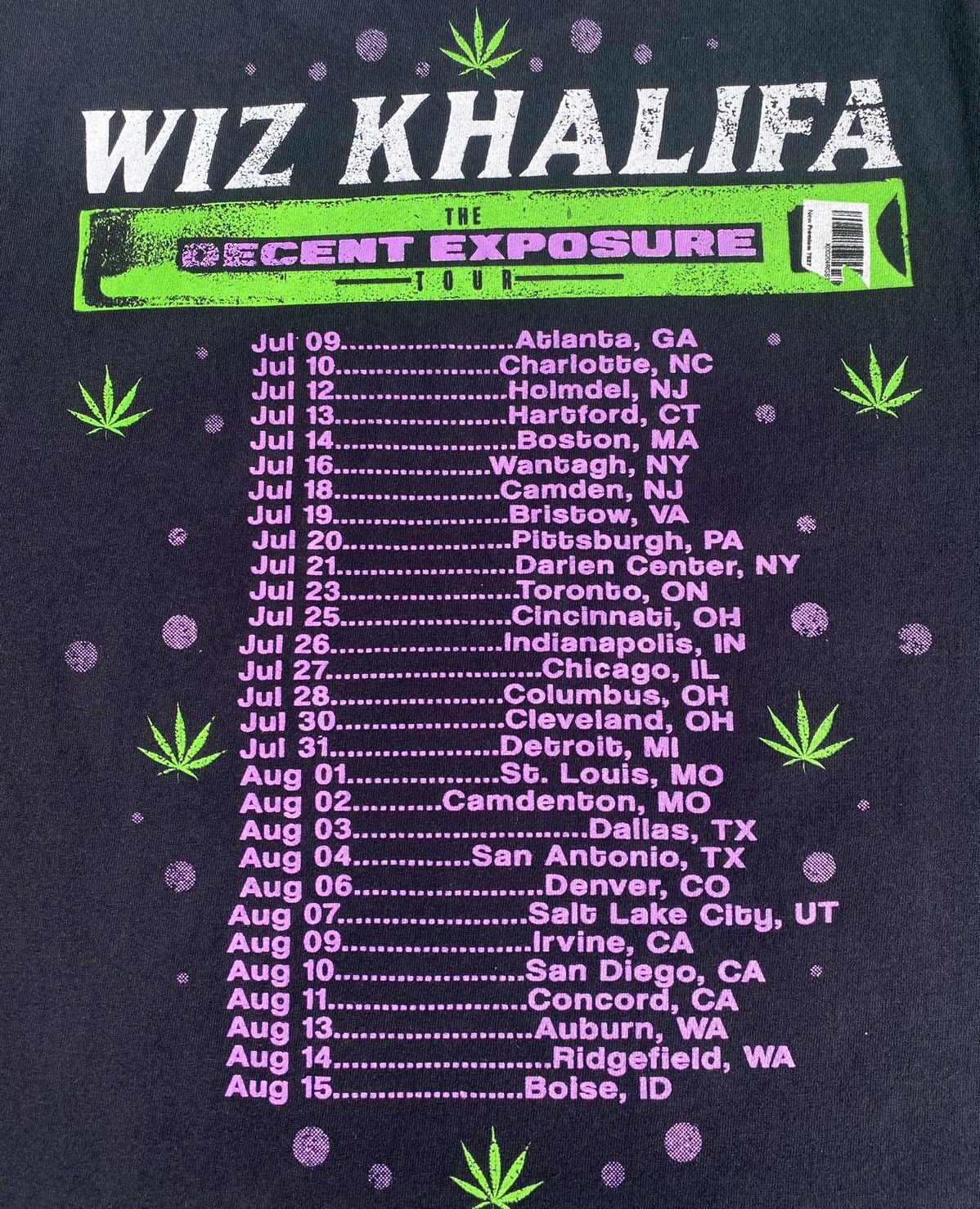 Gildan Wiz Khalifa 2019 Decent Exposure Tour T Shirt Small Size S / US 4 / IT 40 - 6 Thumbnail