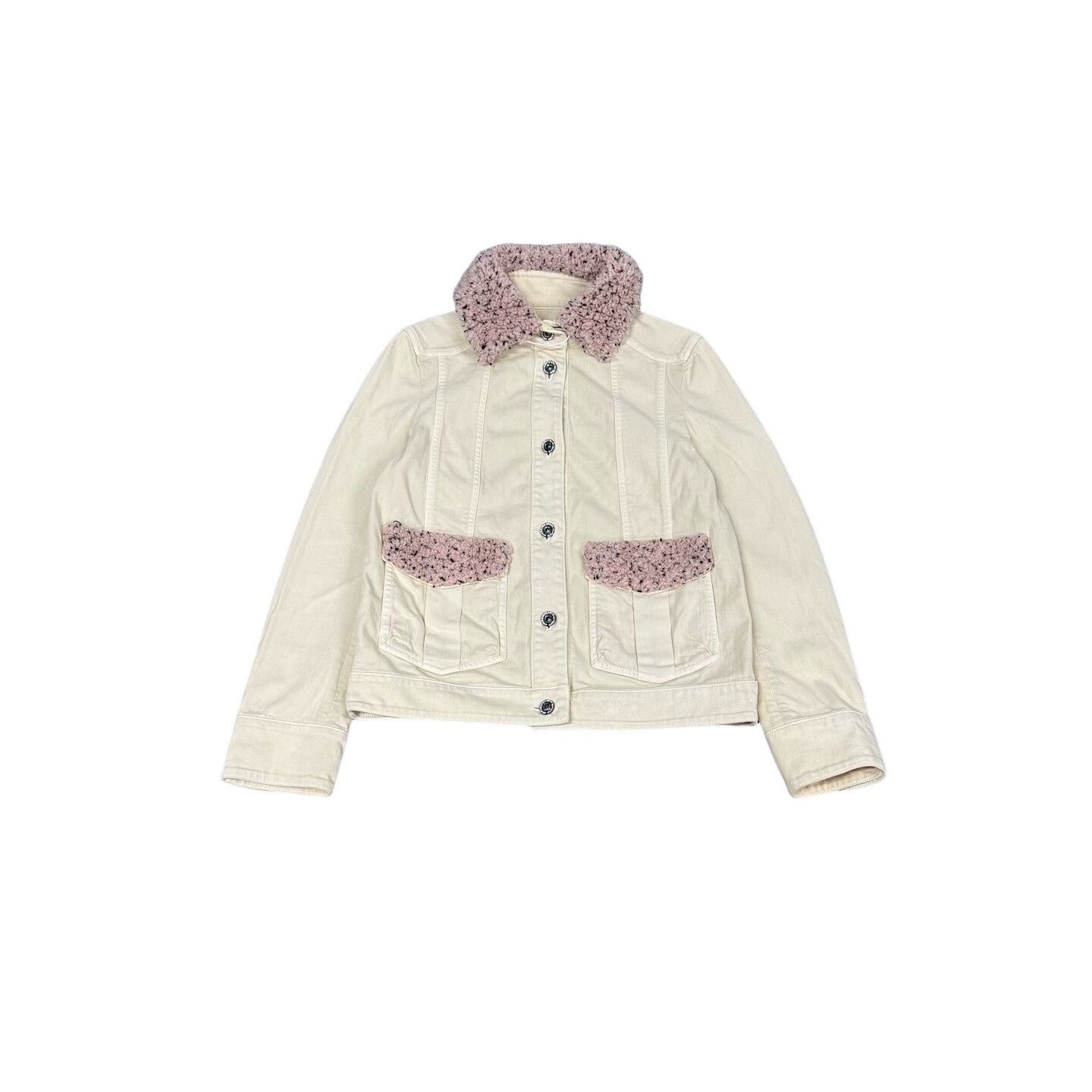 Chanel Chanel Bouclé Wool Collar Silk Jacket Size 34 Size XS / US 0-2 / IT 36-38 - 1 Thumbnail