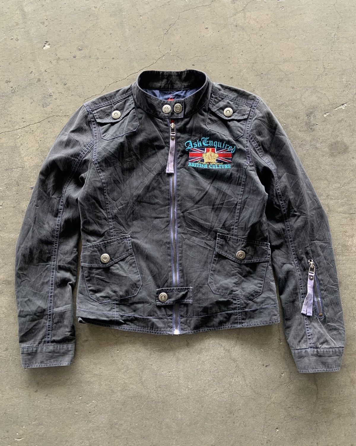 If Six Was Nine × Japanese Brand × Le Grande Bleu (L.G.B.) Ask Enquired Cafe Racer Canvas Jacket Size US S / EU 44-46 / 1 - 1 Thumbnail