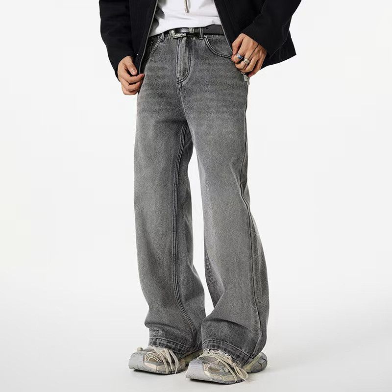 Japanese Brand × Jean Washed casual black grey slightly flared jeans Size US 34 / EU 50 - 1 Thumbnail