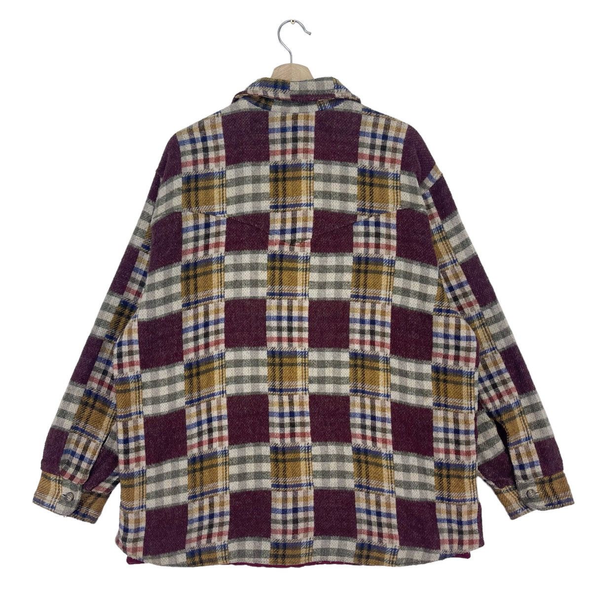 Flannel × Vintage 60’s Cotton Company Patchwork Plaid Wool Jacket Size US L / EU 52-54 / 3 - 3 Thumbnail