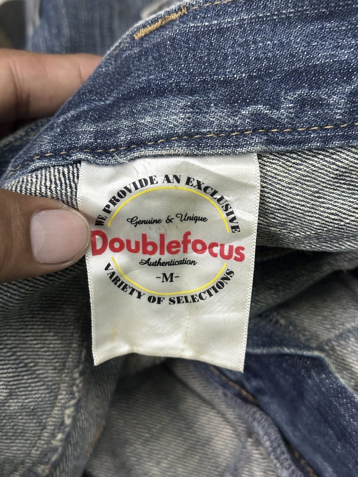 Japanese Brand Twist Legs💥 Double Waist Double Focus Denim💥 Size US 34 / EU 50 - 4 Thumbnail