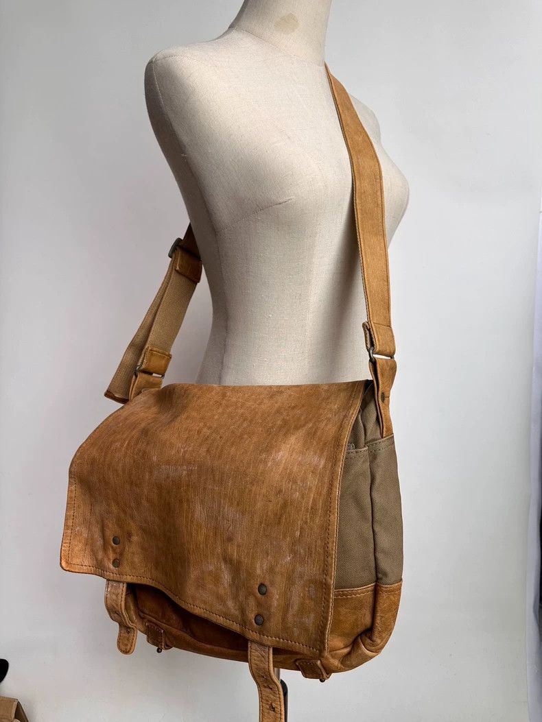 Yohji Yamamoto Yohji Yamamoto Early cowhide canvas patchwork briefcase mes Size ONE SIZE - 8 Thumbnail