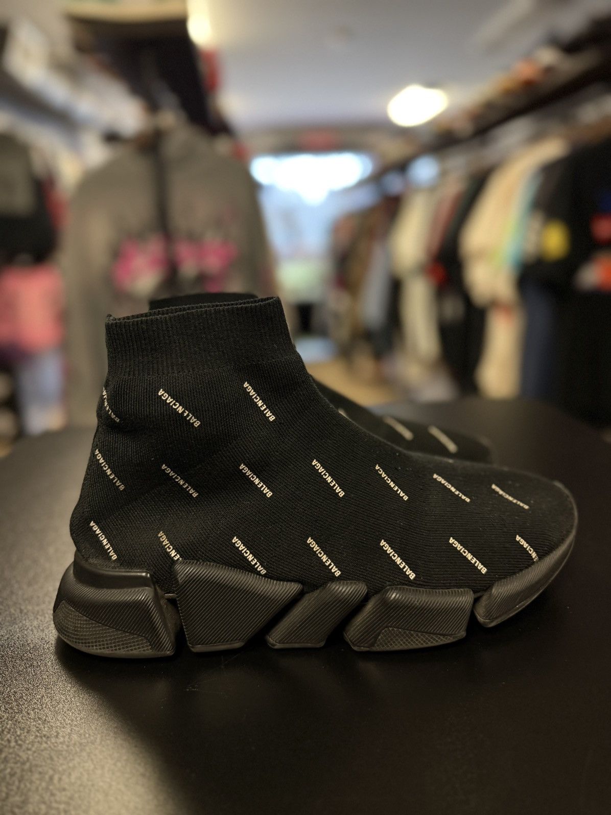 Balenciaga sock runner black sale