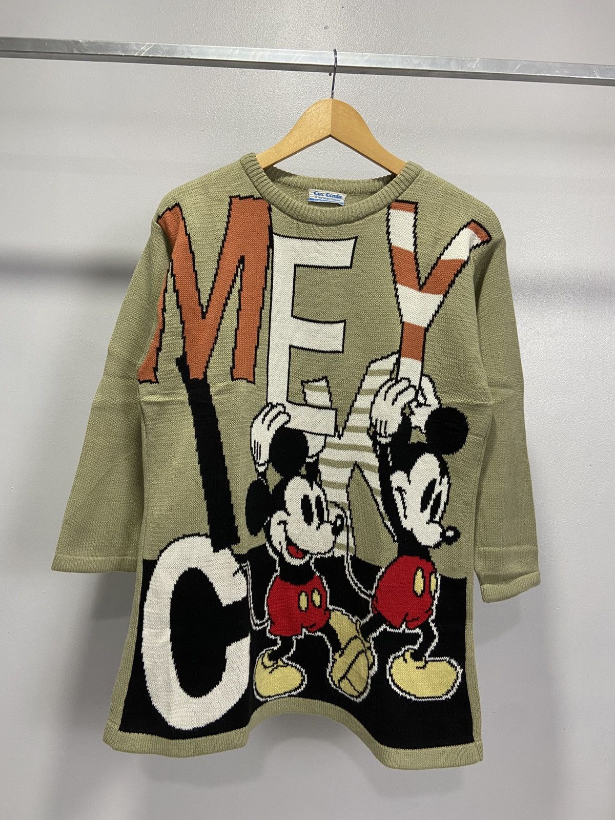 Japanese Brand × Mickey Mouse Vintage 90s Mickey Mouse Disney company Yoshimura knitwear Size M / US 6-8 / IT 42-44 - 1 Thumbnail