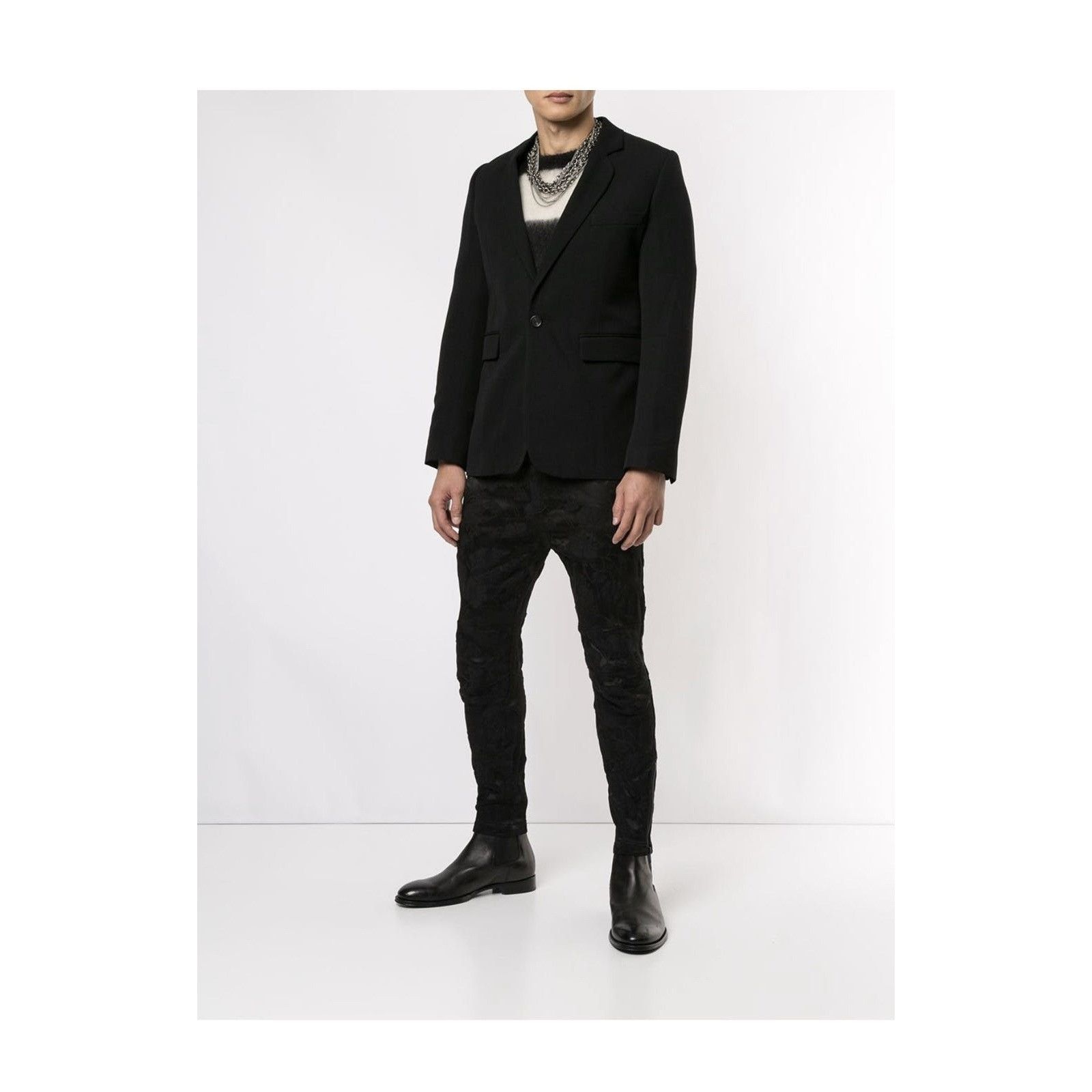 Ann Demeulemeester Ann Demeulemeester Floral Jacquard Skinny Trousers Size US 32 / EU 48 - 4 Thumbnail