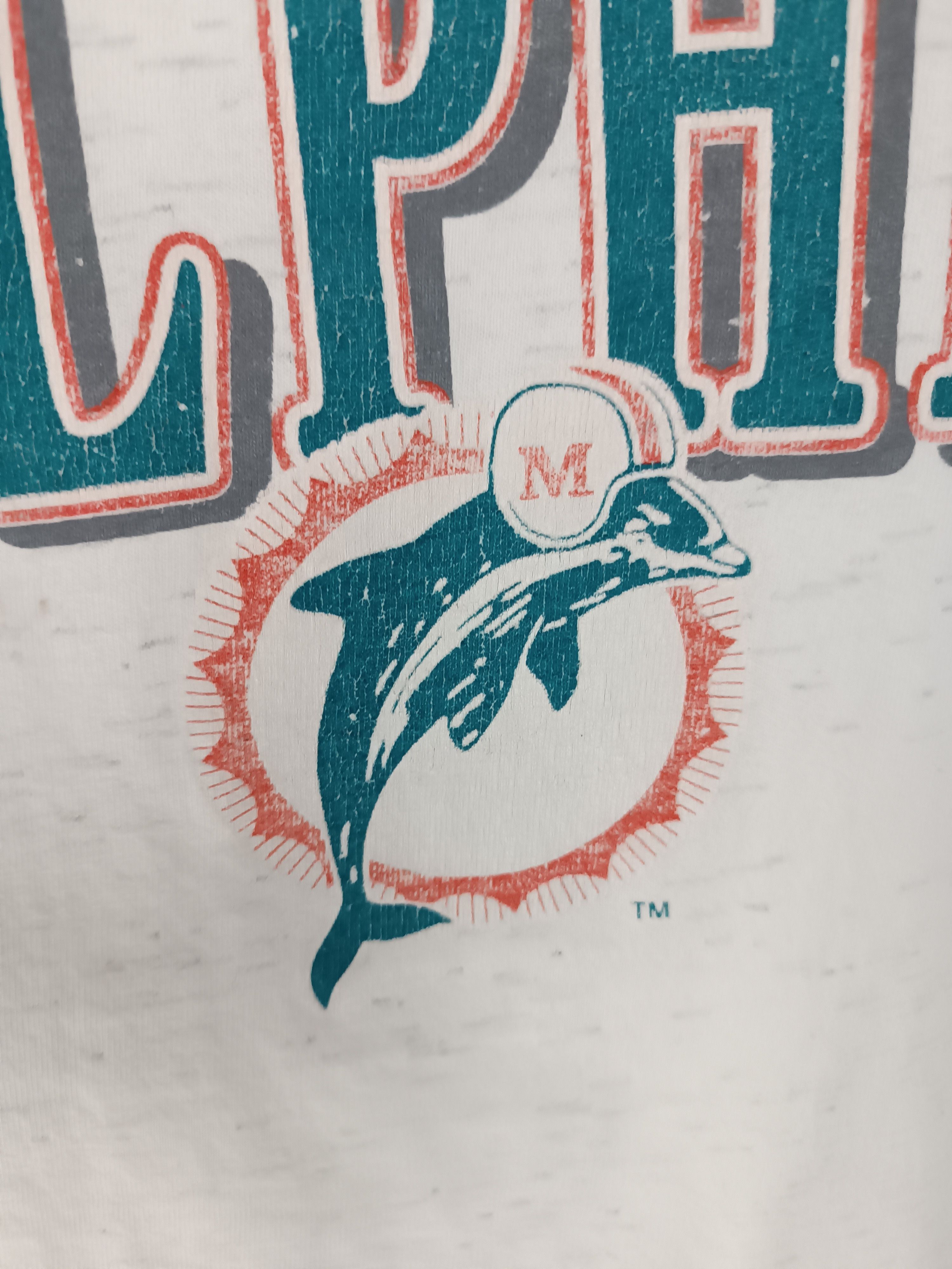 NFL VINTAGE 90'S MIAMI DOLPHINS NFL CLASSIC LOGO TEE VERY RARE Size US XL / EU 56 / 4 - 9 Thumbnail