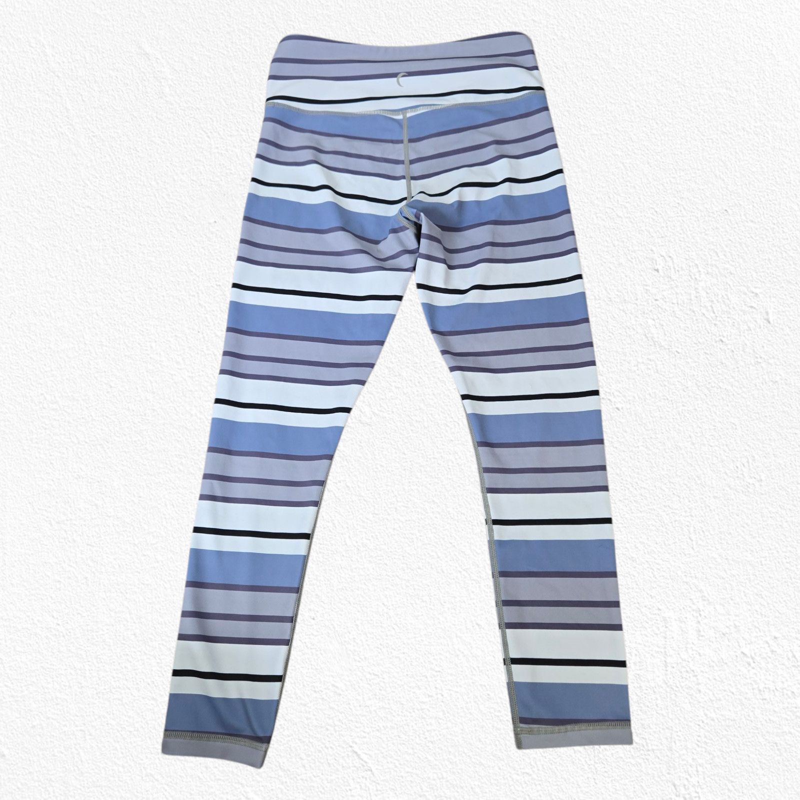 Other Purple Blue Striped High Rise 7/8 Leggings Size 6-8 Size 28" / US 6 / IT 42 - 6 Thumbnail