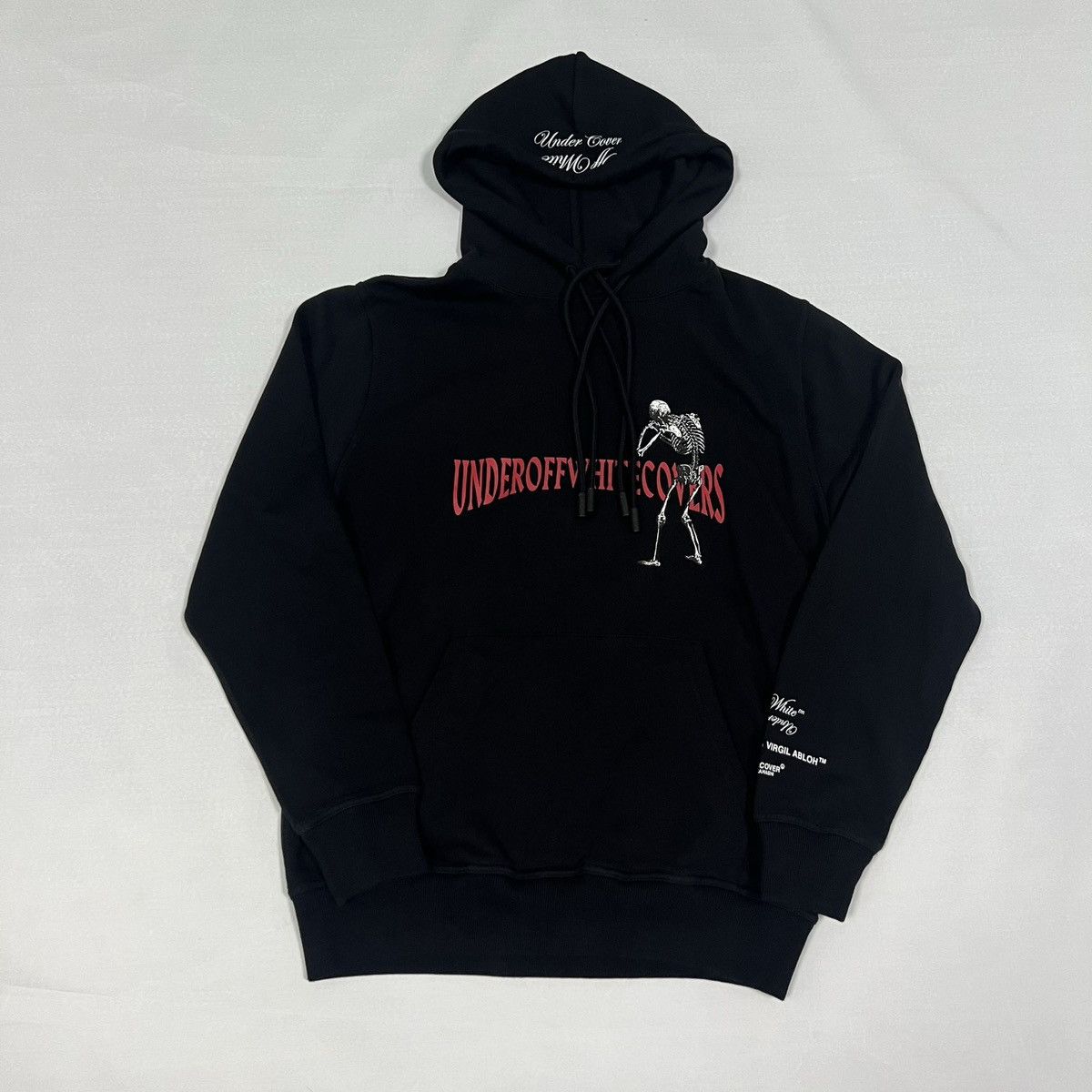 image of Off White x Undercover Off-White X Undercover Skeleton & Apple Reversable Hoodie in Black (Size Lar