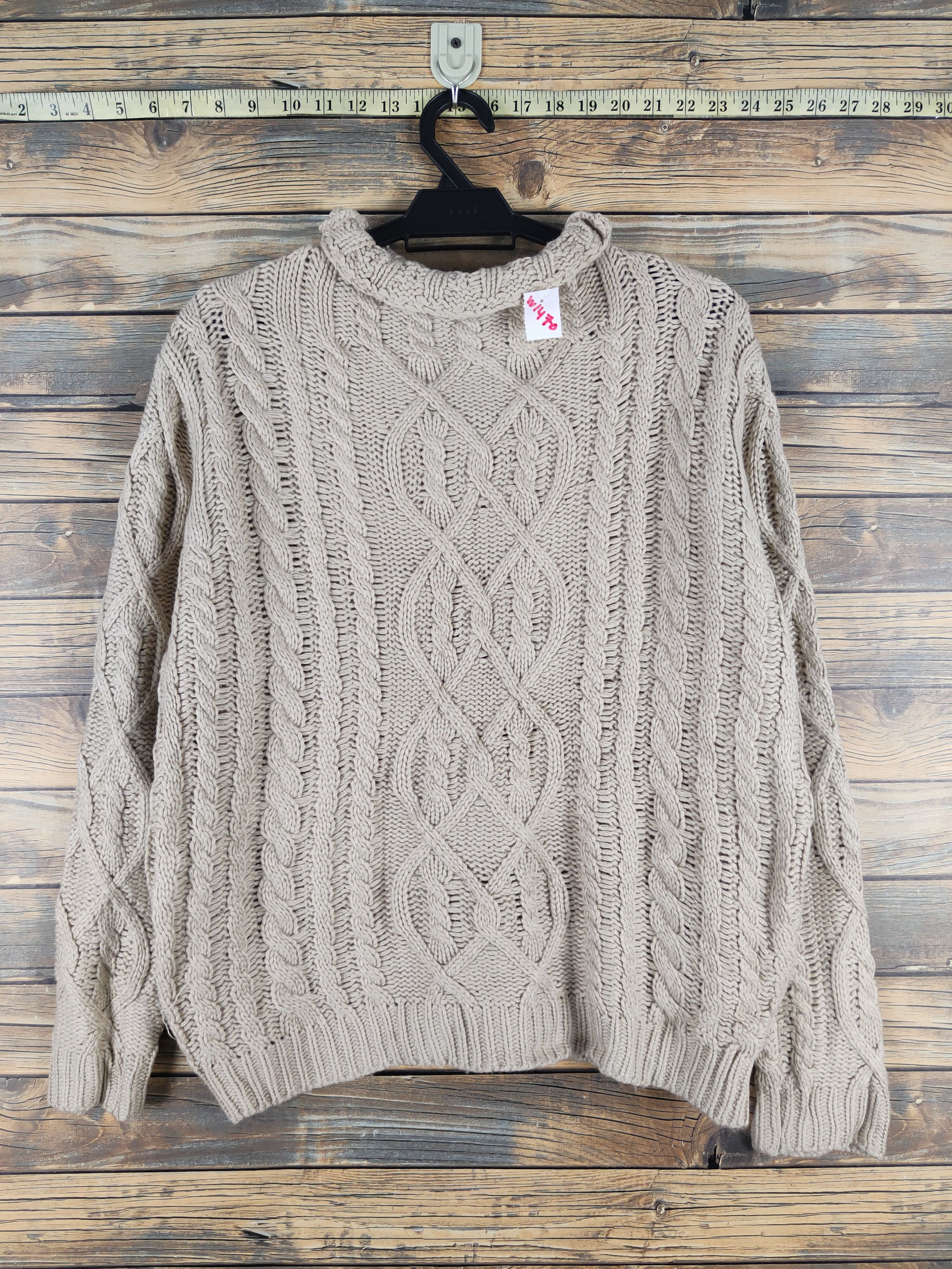 Japan vintage cable aran isle Knitwear Sweatshirts #W1470
