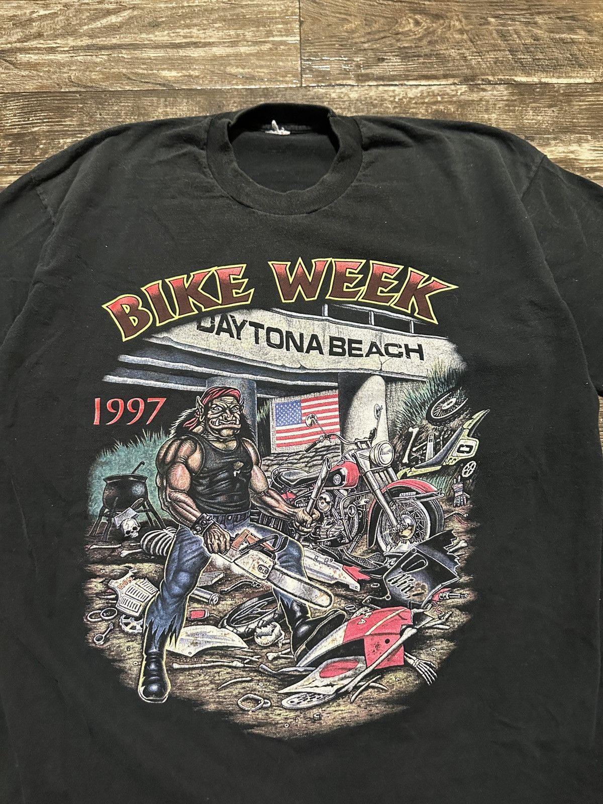 Harley Davidson 97 Bike Week Chainsaw Man Tee Size US XL / EU 56 / 4 - 2 Thumbnail
