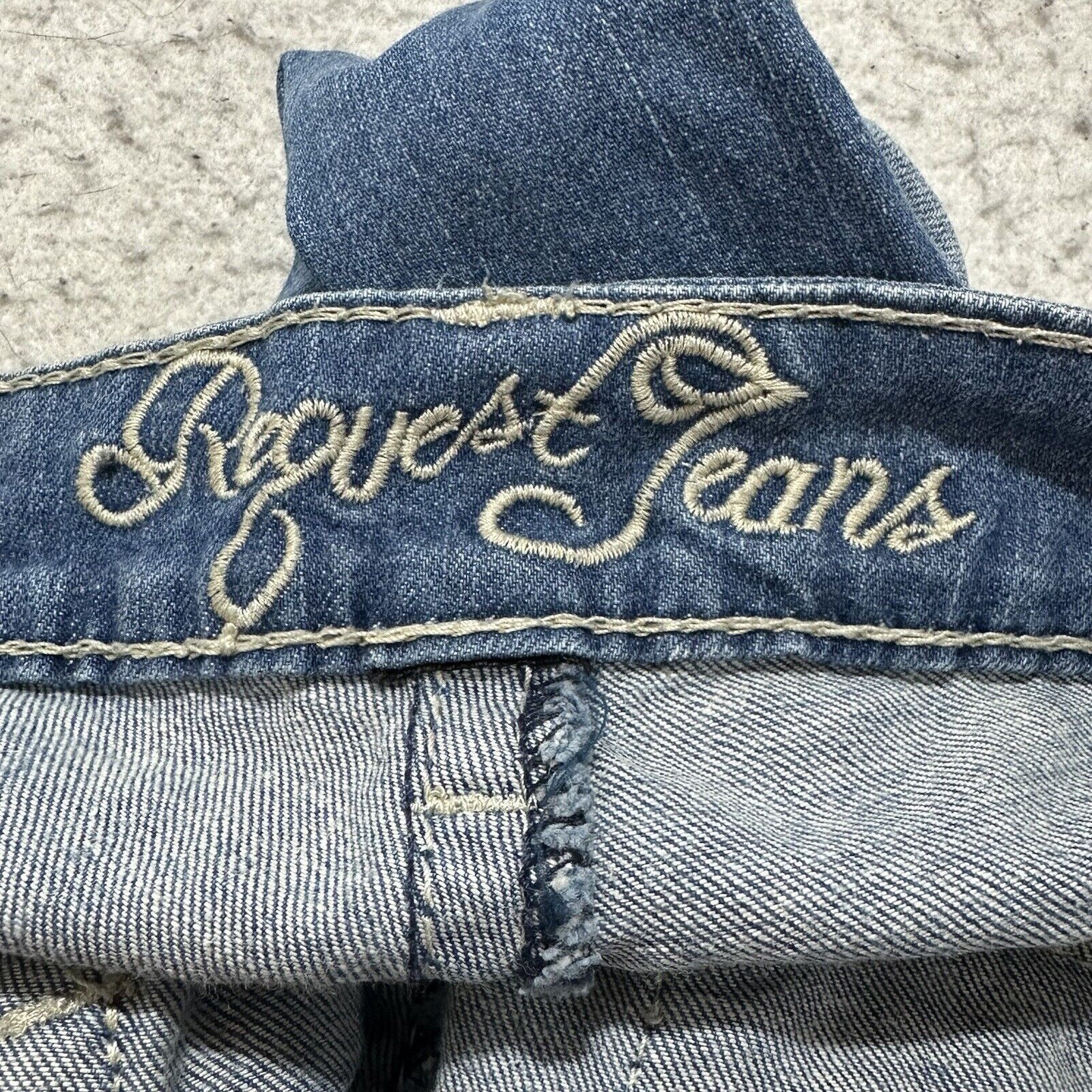 Request Jeans Request Jeans 32x30 Y2K Low Rise Blue Embellished Pocket Size 32" / US 10 / IT 46 - 4 Thumbnail