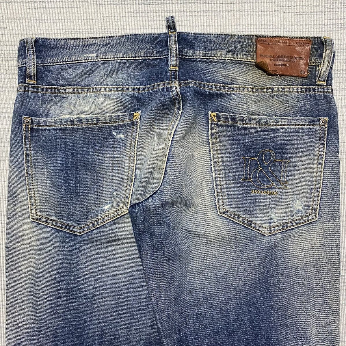 Dsquared2 Dsquared2 Dean, Dan & Co. Distressed Patchwork Straight Denim Size US 34 / EU 50 - 5 Thumbnail