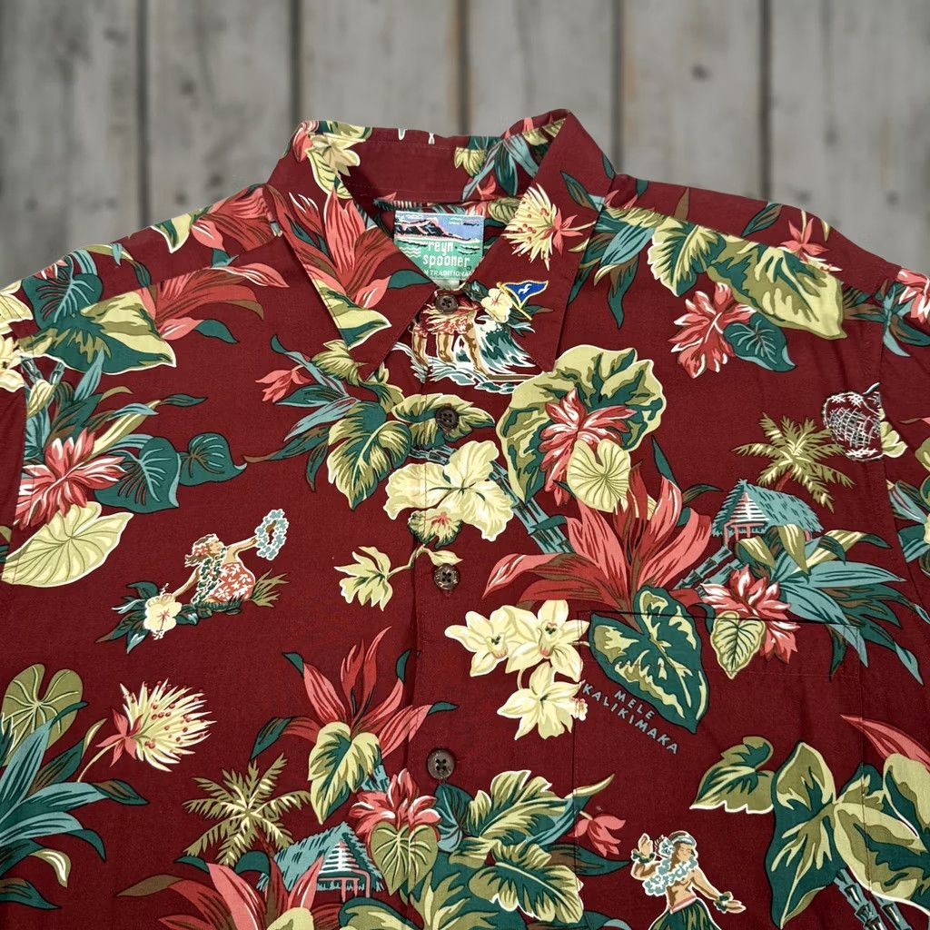 Reyn Spooner Reyn Spooner Shirt Mens Large Red Mele Kalikimaka Hawaiian Christmas Rayon Aloha Size US L / EU 52-54 / 3 - 1 Thumbnail