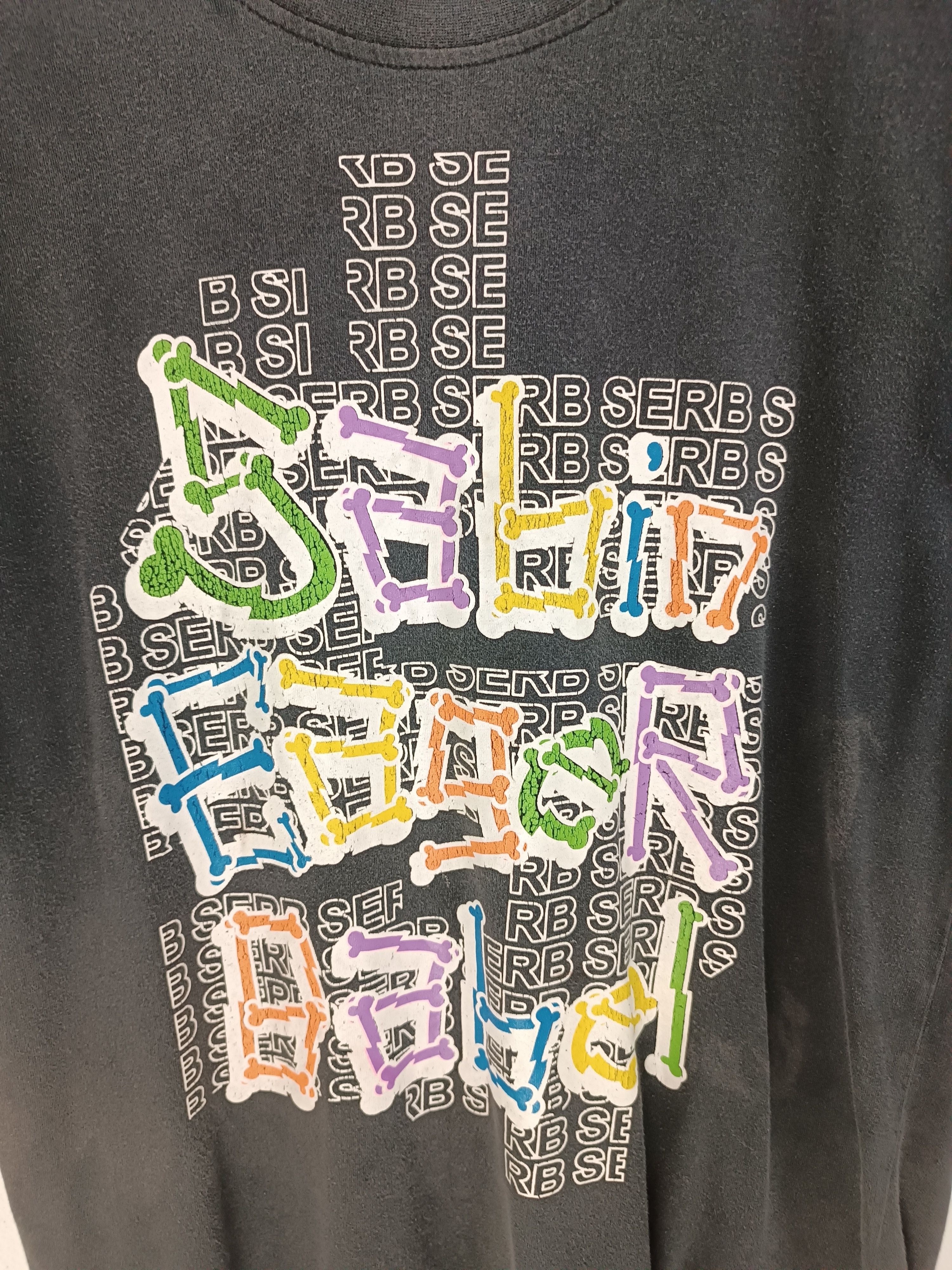 Japanese Brand VINTAGE SO UNME SERB SABIN EAGER BABEL FADED TEE VERY RARE Size US L / EU 52-54 / 3 - 10 Thumbnail