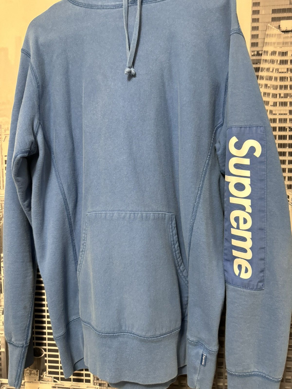 Supreme Supreme Sleeve Patch Hoodie SS17 SZ Medium Royal 🔥 Size US M / EU 48-50 / 2 - 2 Thumbnail