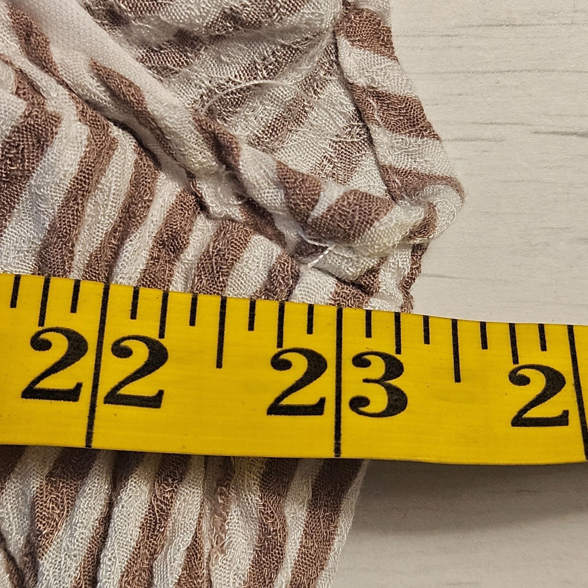 Other Willow & Clay Woman Brown White Striped Dress Large Cottagec Size L / US 10 / IT 46 - 7 Thumbnail