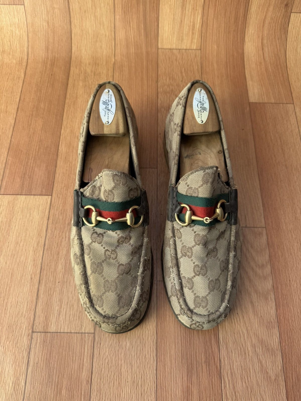 Gucci Gucci Horsebit GG Monogram loafers Size US 9 / EU 42 - 2 Thumbnail