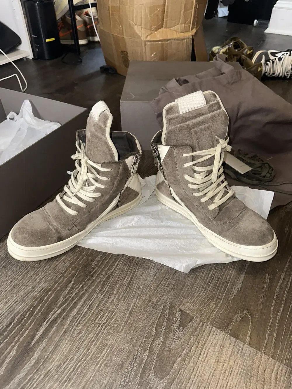 Rick Owens Rick Owens Geobasket Sz.44 Size US 10.5 / EU 43-44 - 12 Thumbnail