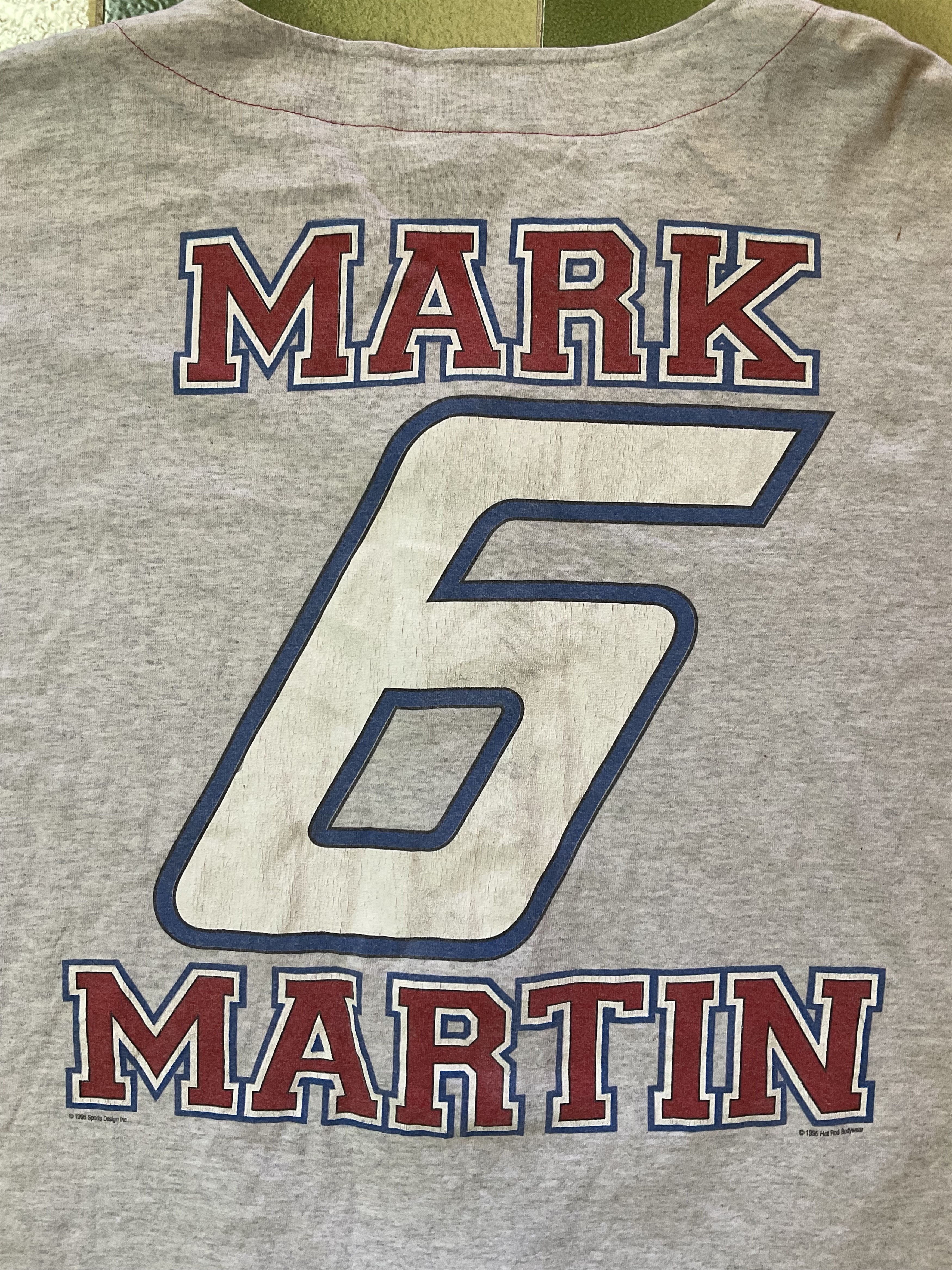 Daytona Vintage 1995 Mark Martin Baseball Jersey Style Cotton Size US XL / EU 56 / 4 - 4 Thumbnail