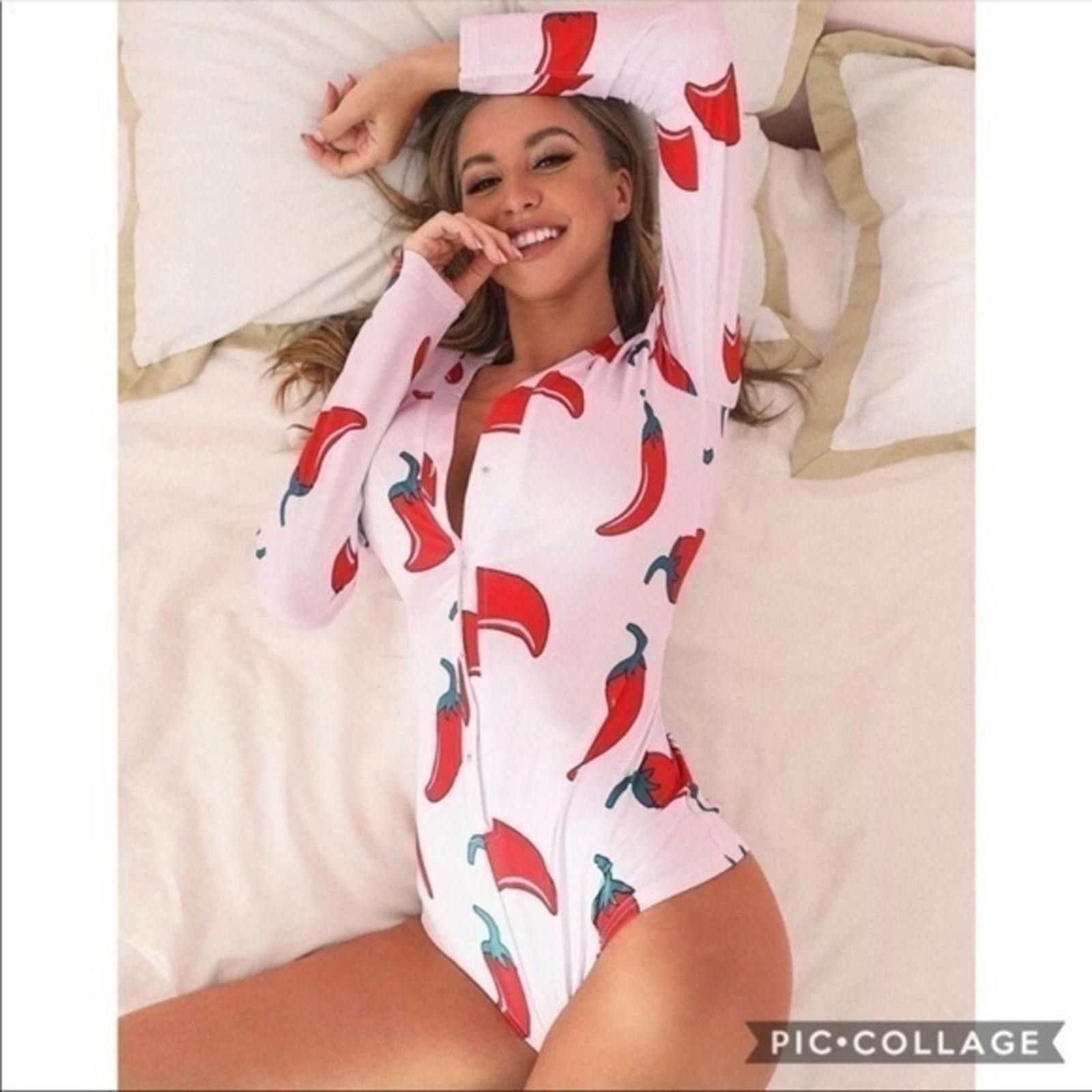 Designer Pajama One Piece BodySuit NWT Size ONE SIZE - 2 Thumbnail