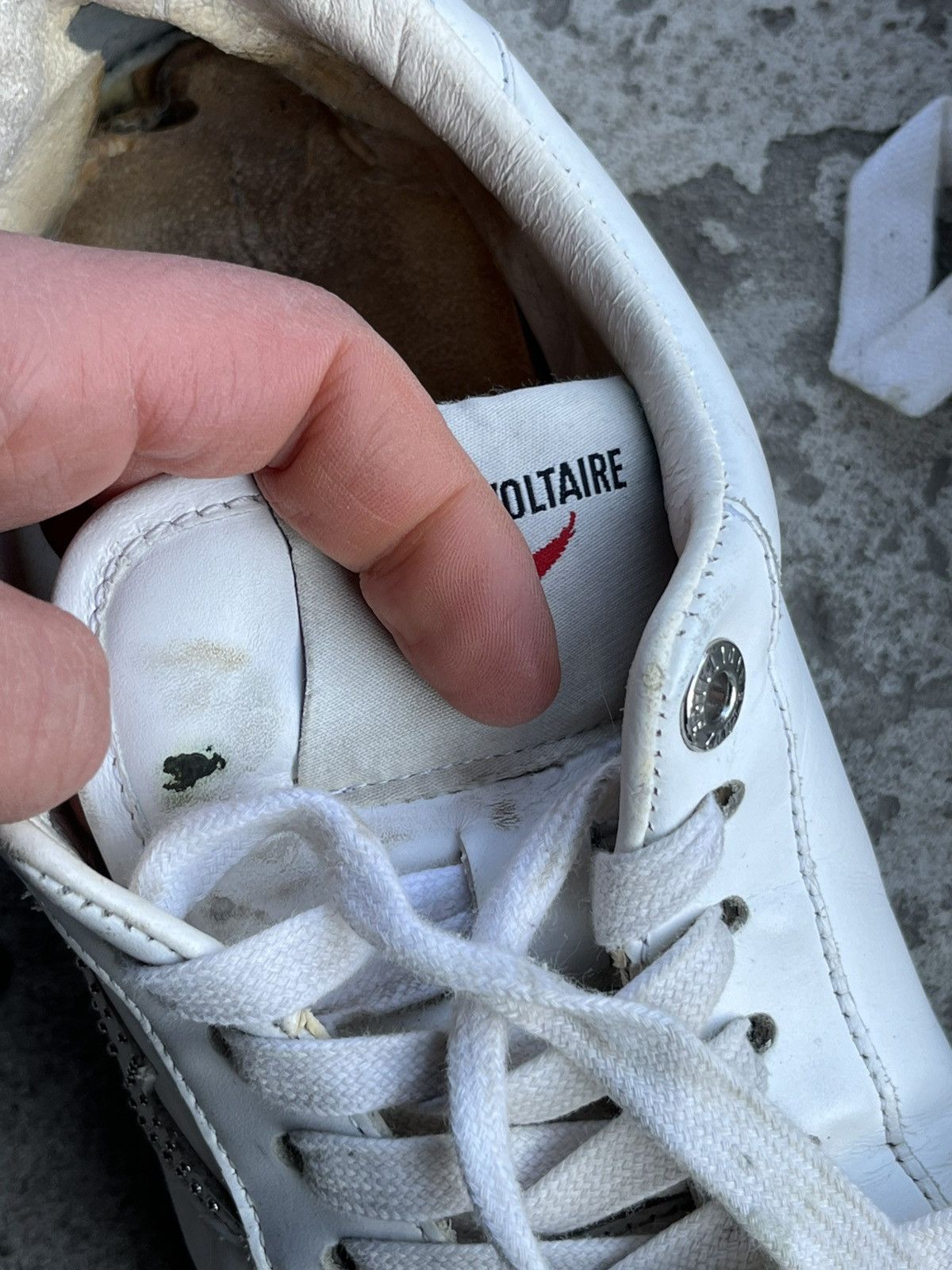 Zadig & Voltaire Zadig & Voltaire Distressed Low Top Sneakers Leather Shoes Size US 8 / IT 38 - 22 Thumbnail