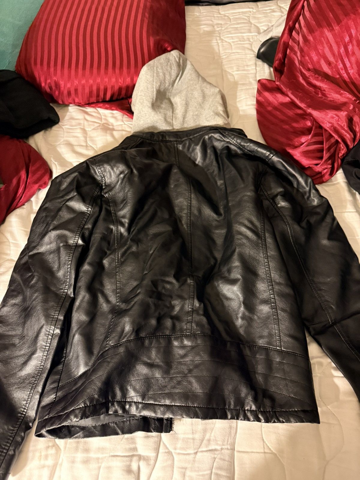 rue21 Rue21 Faux Leather Hooded Jacket Size US M / EU 48-50 / 2 - 3 Thumbnail