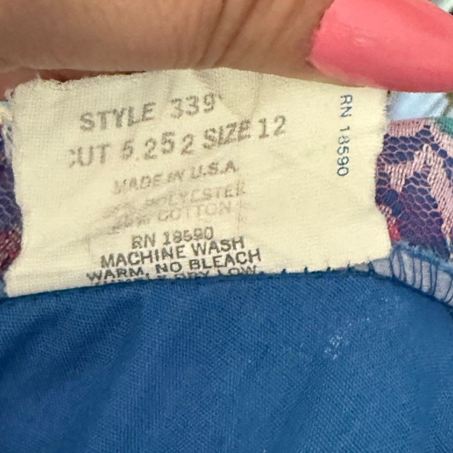 Vintage Vintage 60’s Jeri Bee Blue Purple Square Dancing Dress Med L Size M / US 6-8 / IT 42-44 - 9 Thumbnail