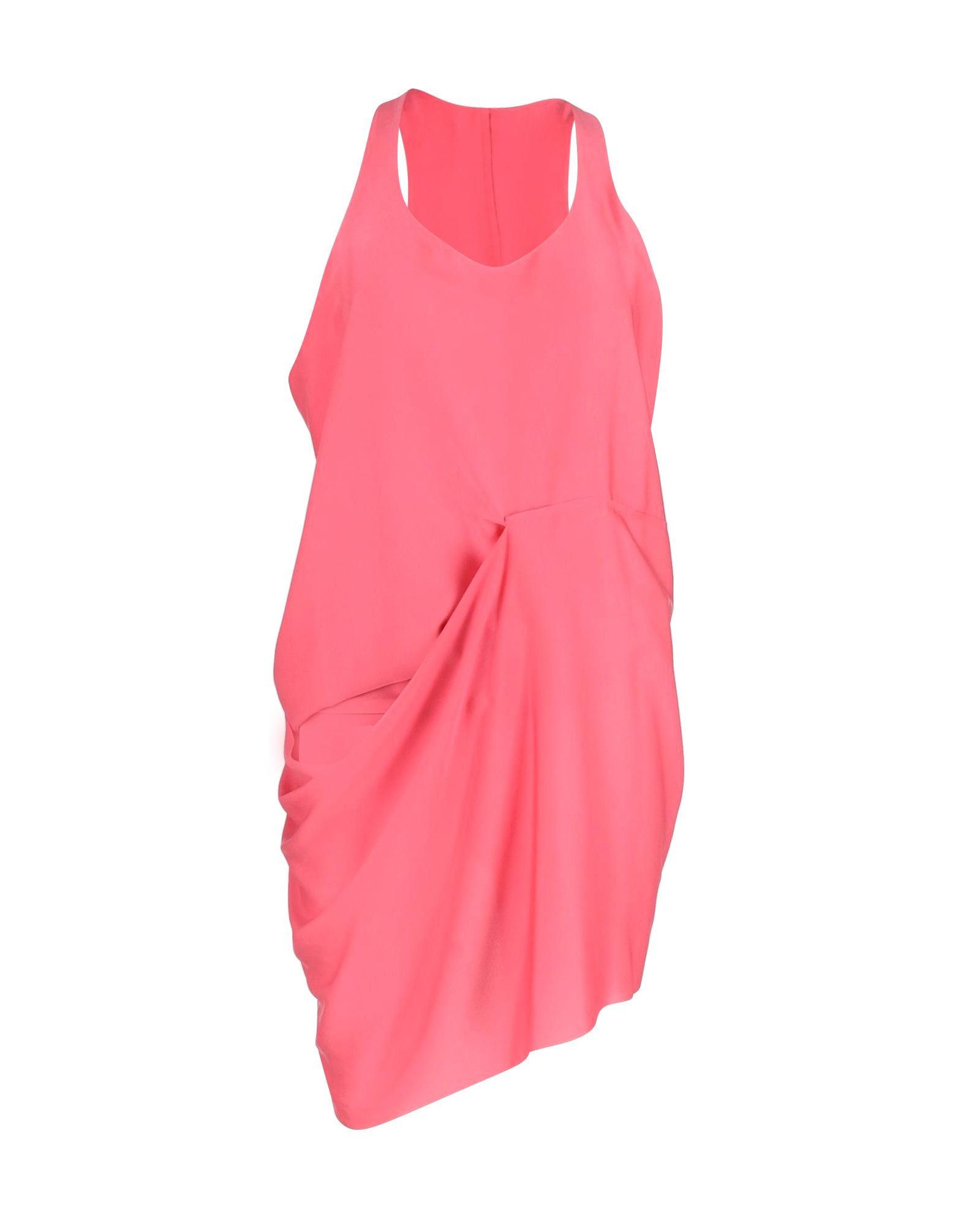 image of Acne Studios Draped Sleeveless Mini Dress In Pink Silk, Women's (Size XS)