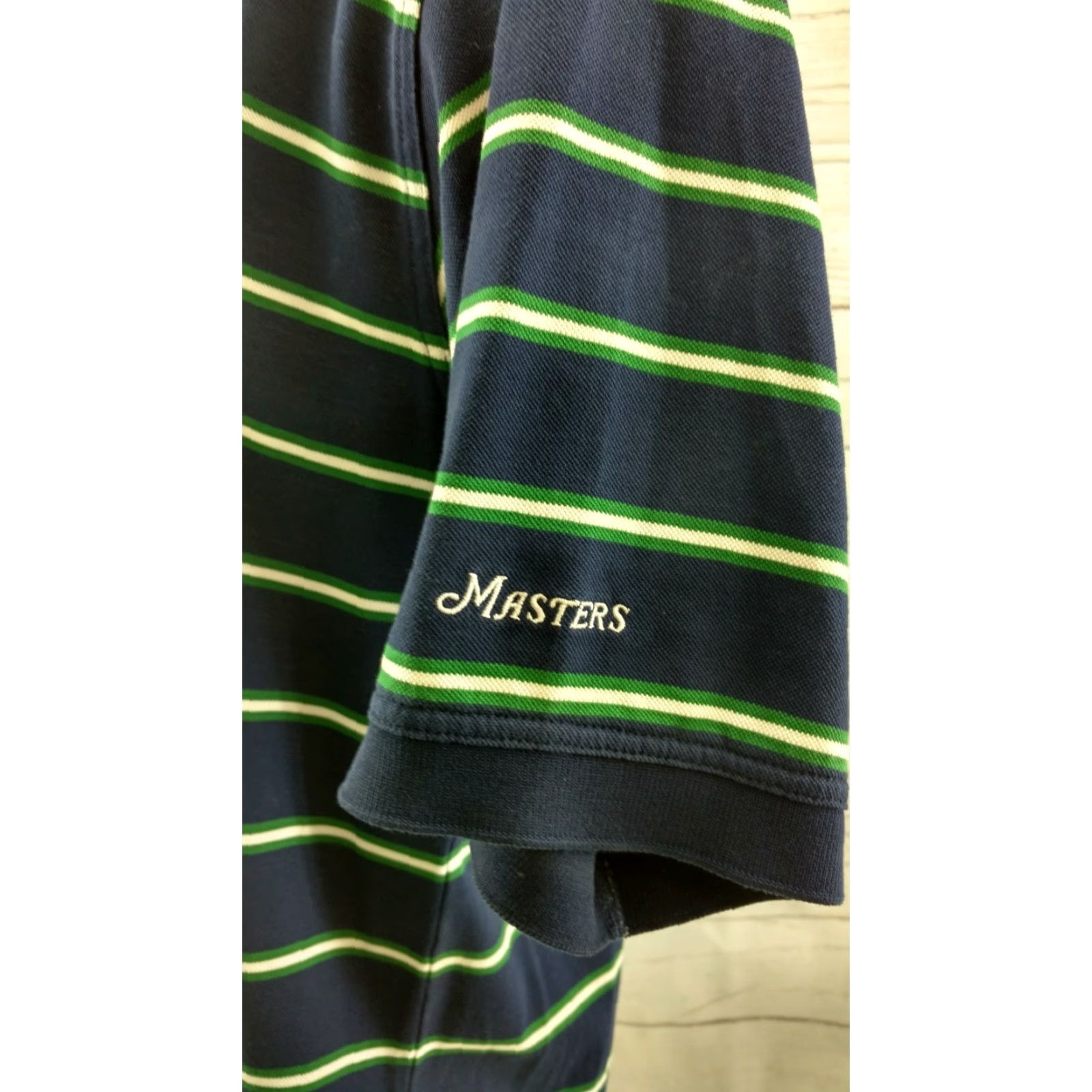 Vintage Mens Masters Collection Polo Shirt Blue Striped Golf Size Large Size US L / EU 52-54 / 3 - 3 Thumbnail