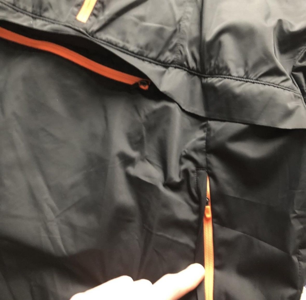 Nike Black orange nike running anorak windbreaker jacket pullover Size US S / EU 44-46 / 1 - 2 Thumbnail